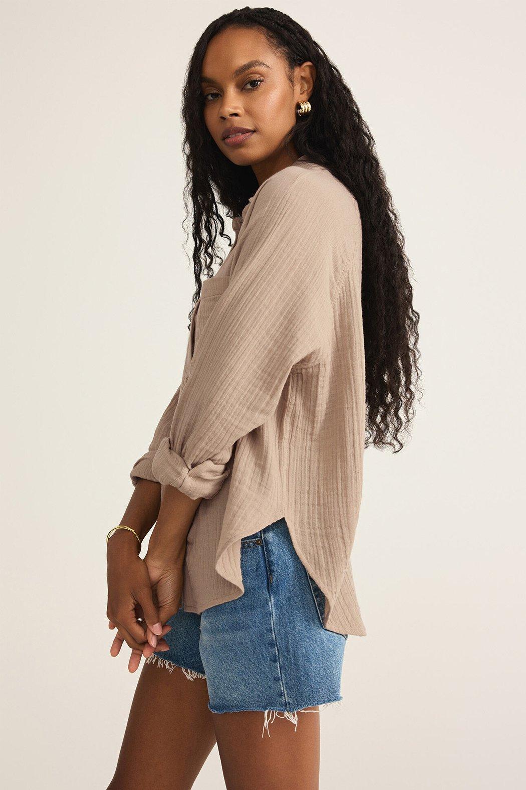 Perfect Airy Gauze Button Up Product Image