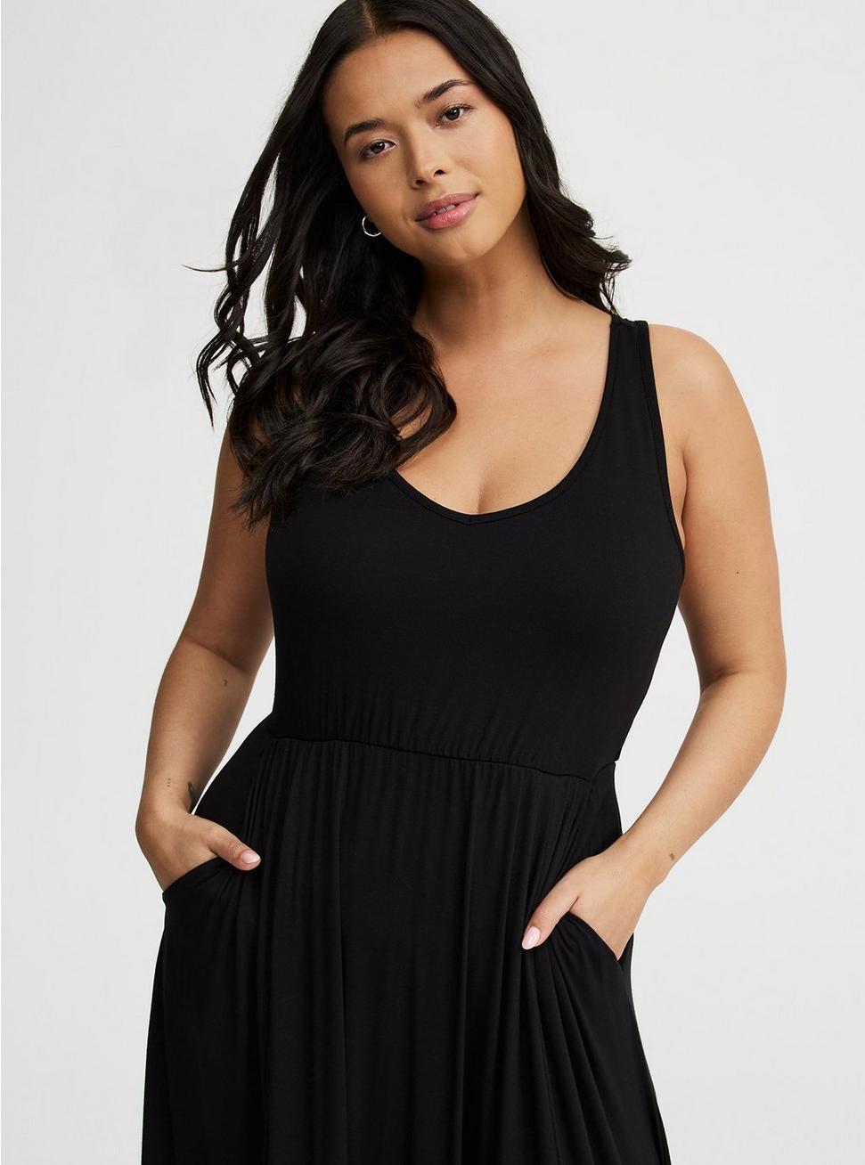 Jersey Knit V-Neck Maxi Dress Product Image