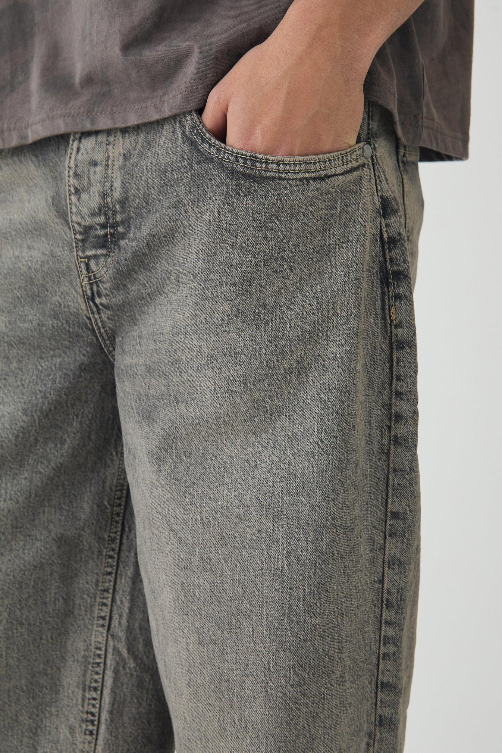 Relaxed Fit Stone Washed Jeans | boohooMAN USA Product Image
