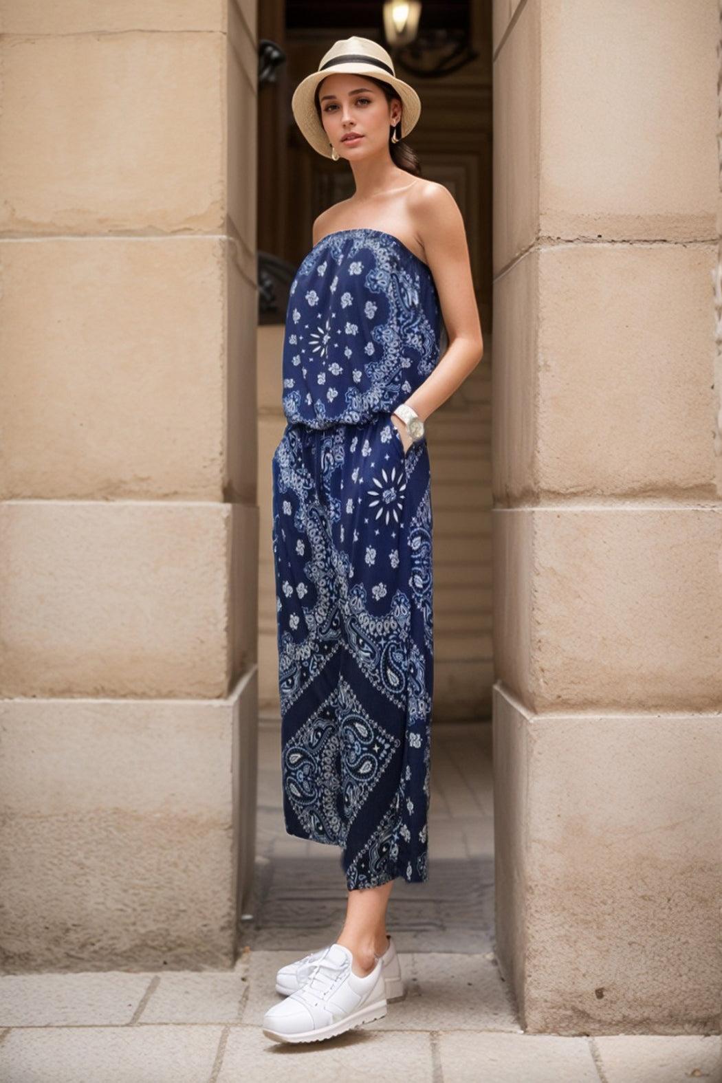 Britney Tube Capri Jumpsuit Product Image