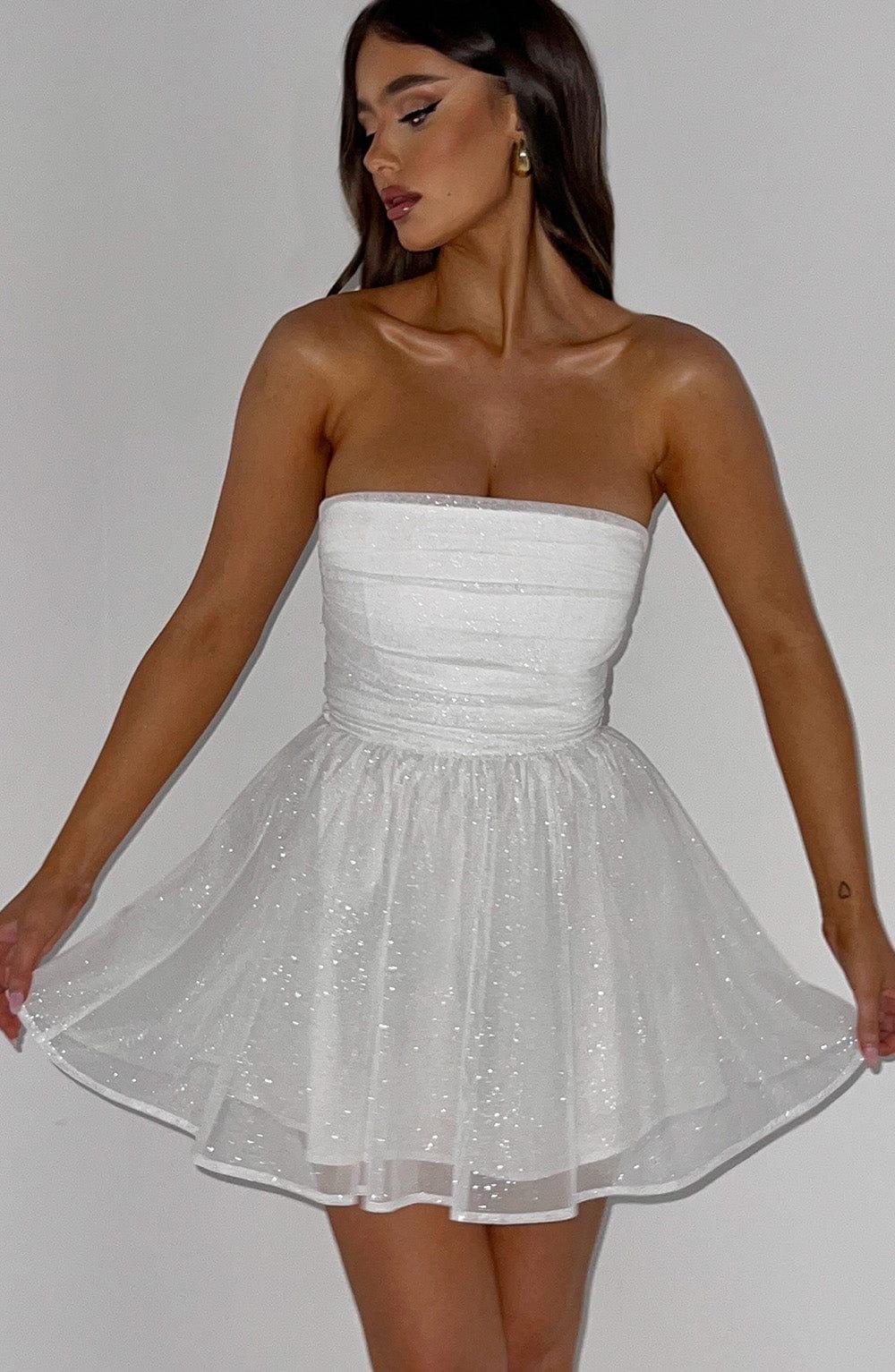 Katrina Mini Dress - Ivory Sparkle Product Image