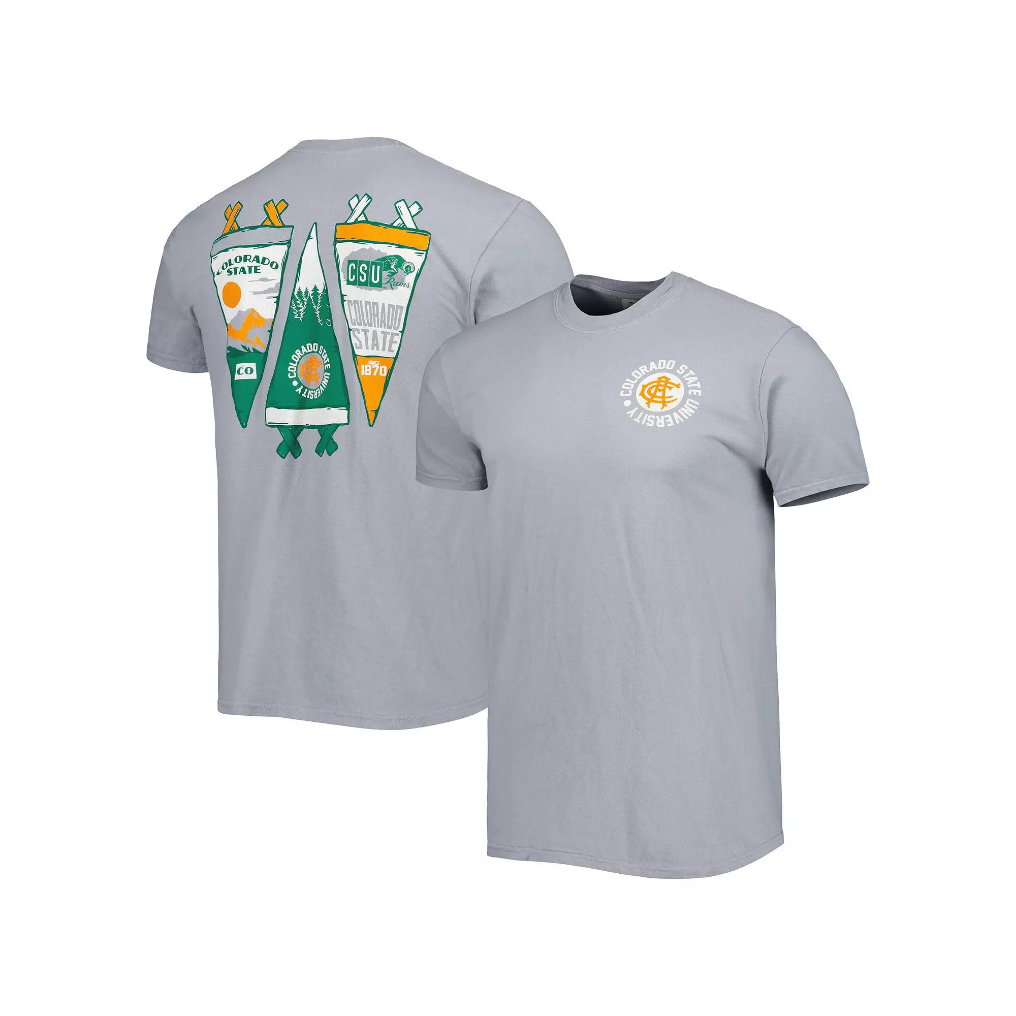Men's Gray Colorado State Rams Pennant Comfort Color T-Shirt,  Product Image