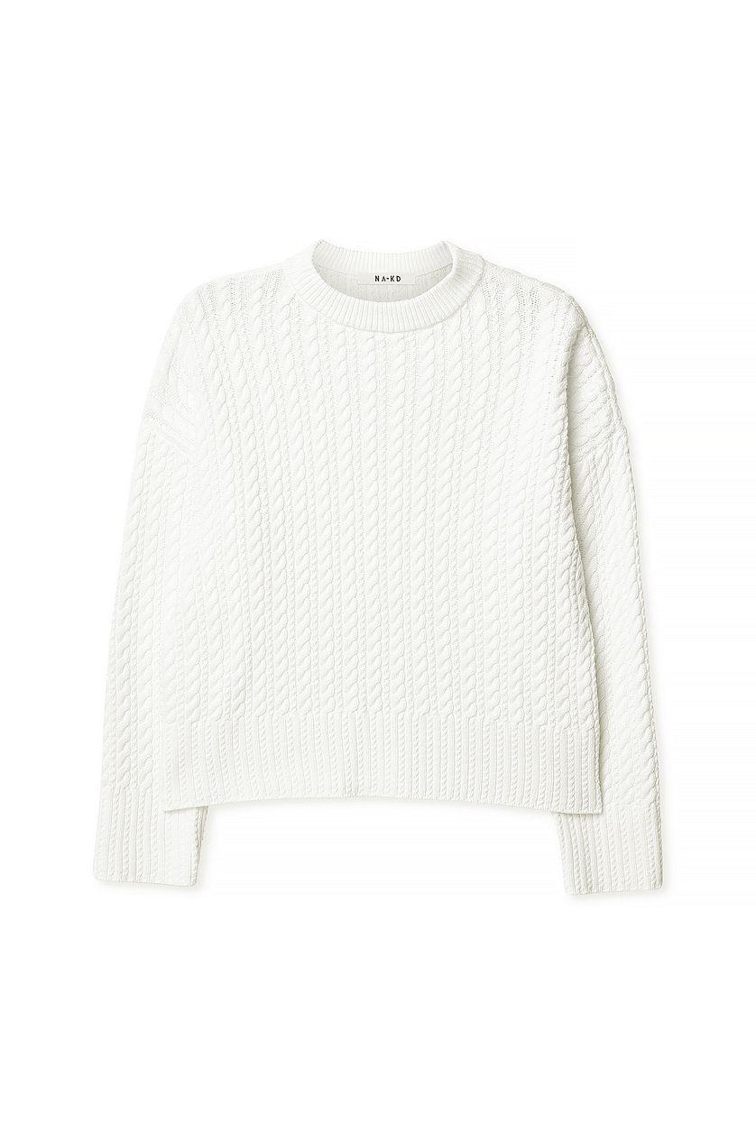 Oversized Cable Knit Sweater Product Image