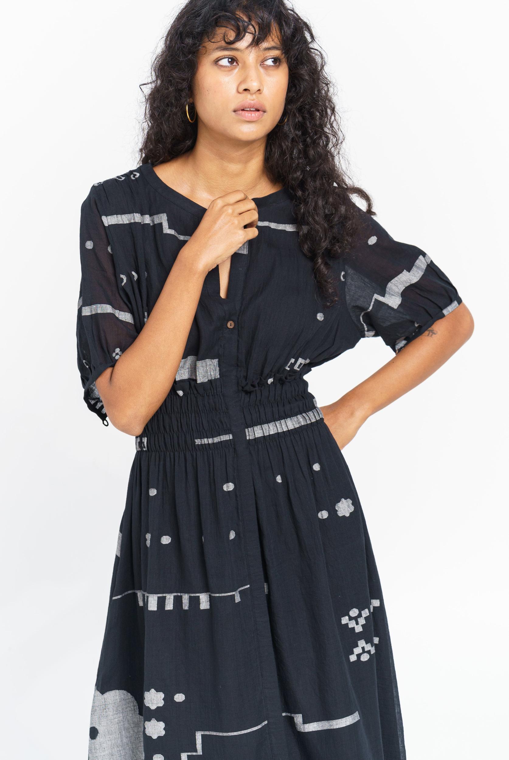 Elasticated waist midi dress Product Image