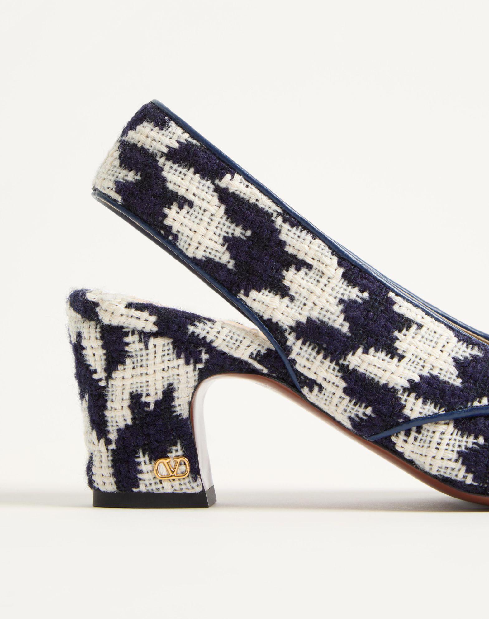 Adamantine Slingback Pumps In Tweed 60Mm Product Image