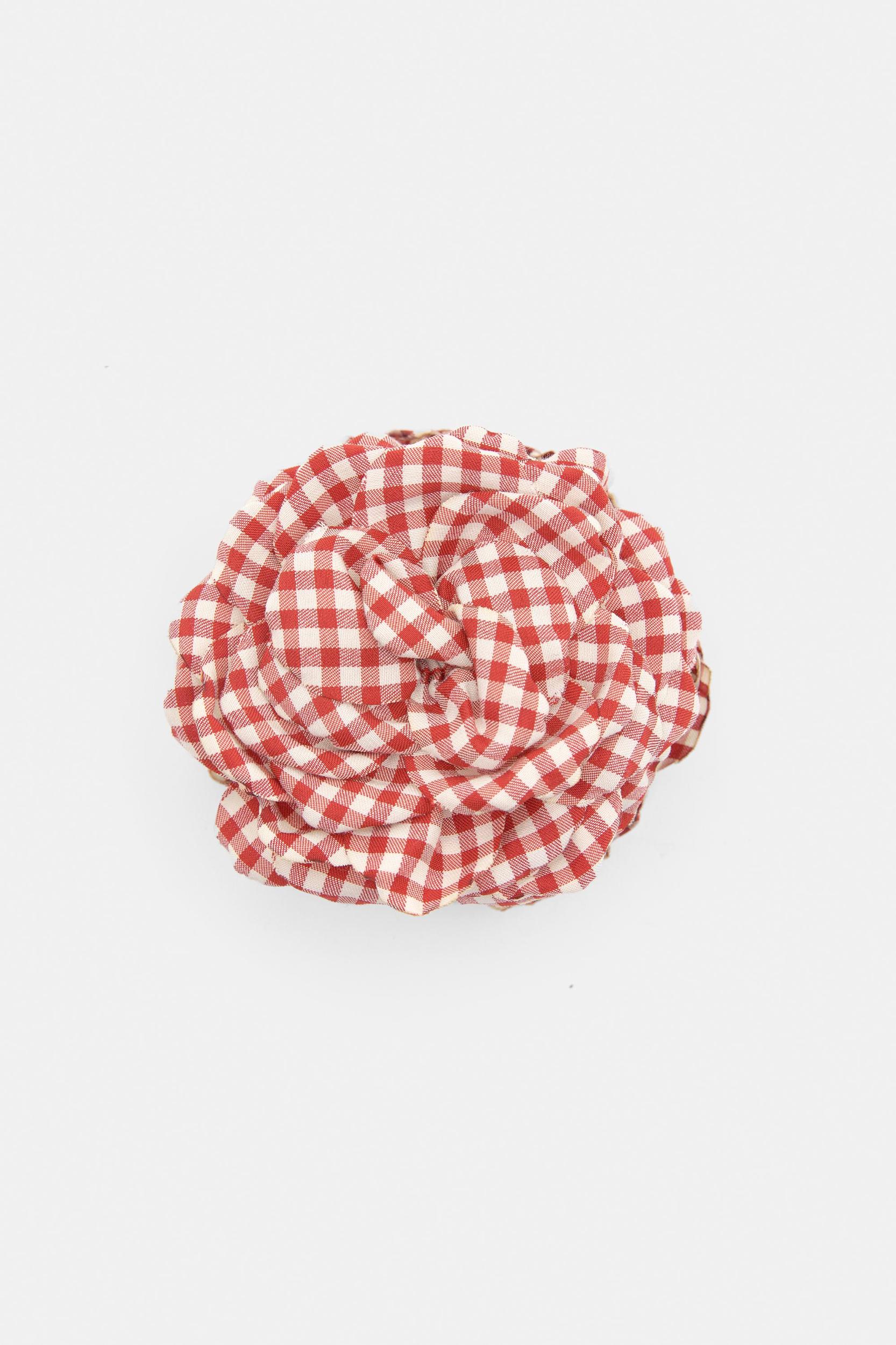 Gingham flower hair clip Product Image