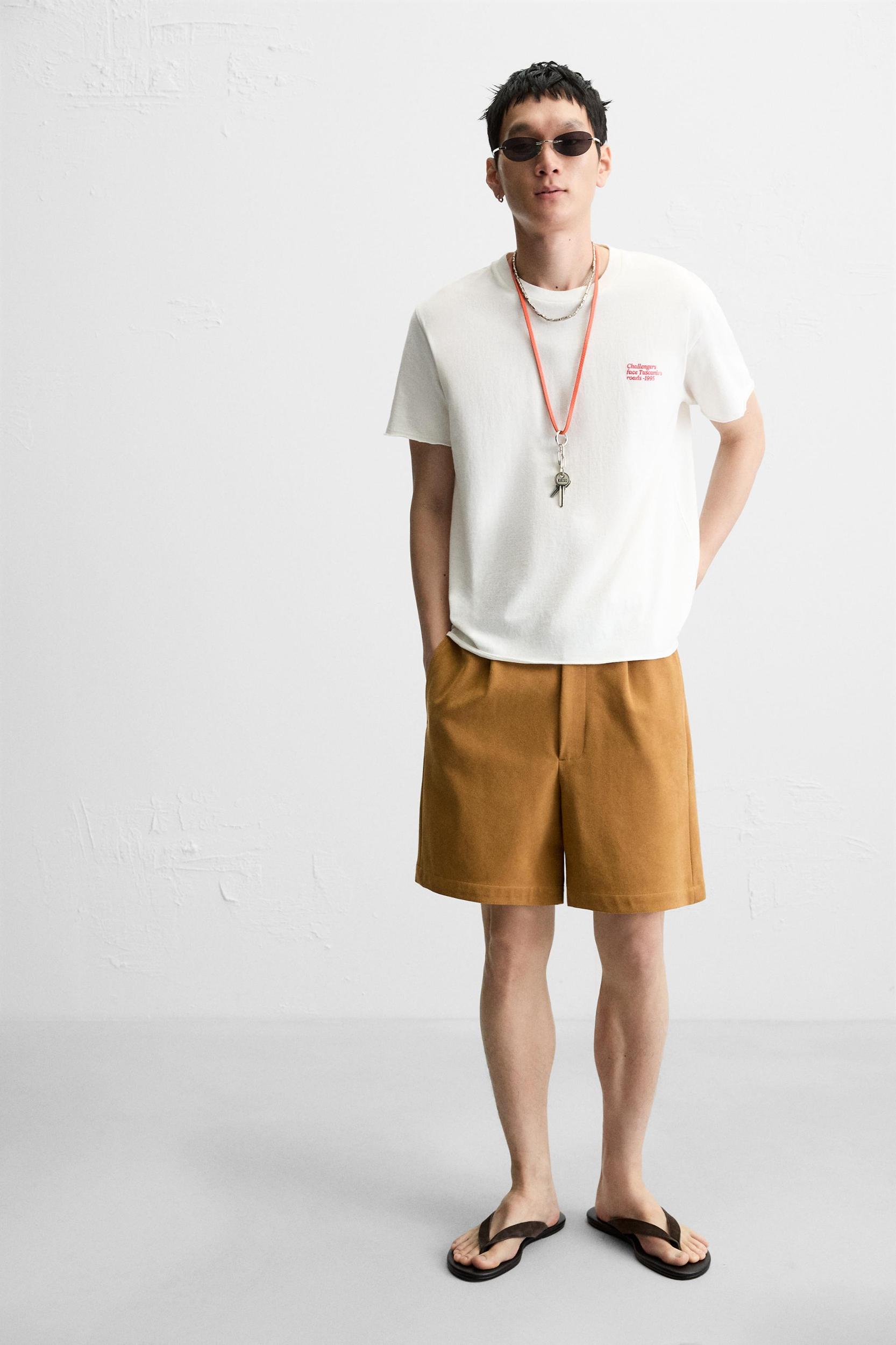 WASHED PRINT TEXT T-SHIRT Product Image