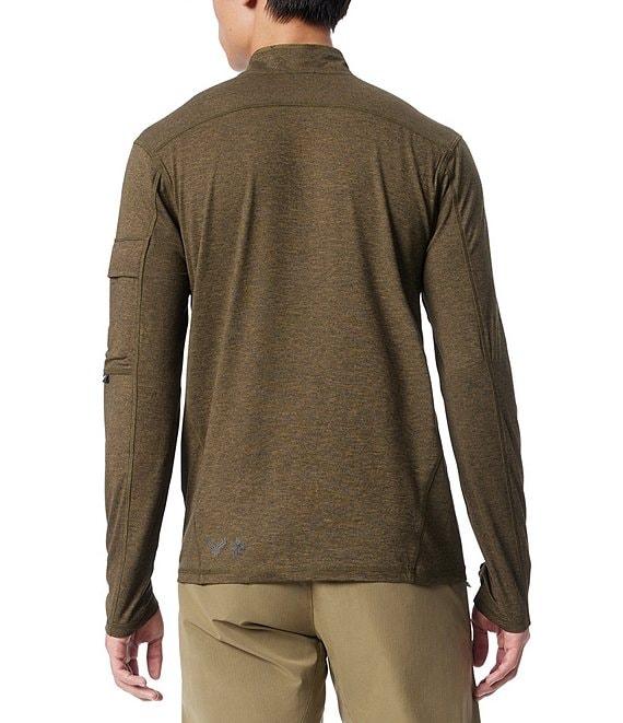 Cross Eyed Moose Celestial Partial-Zip Long Sleeve Performance Biker T-Shirt Product Image