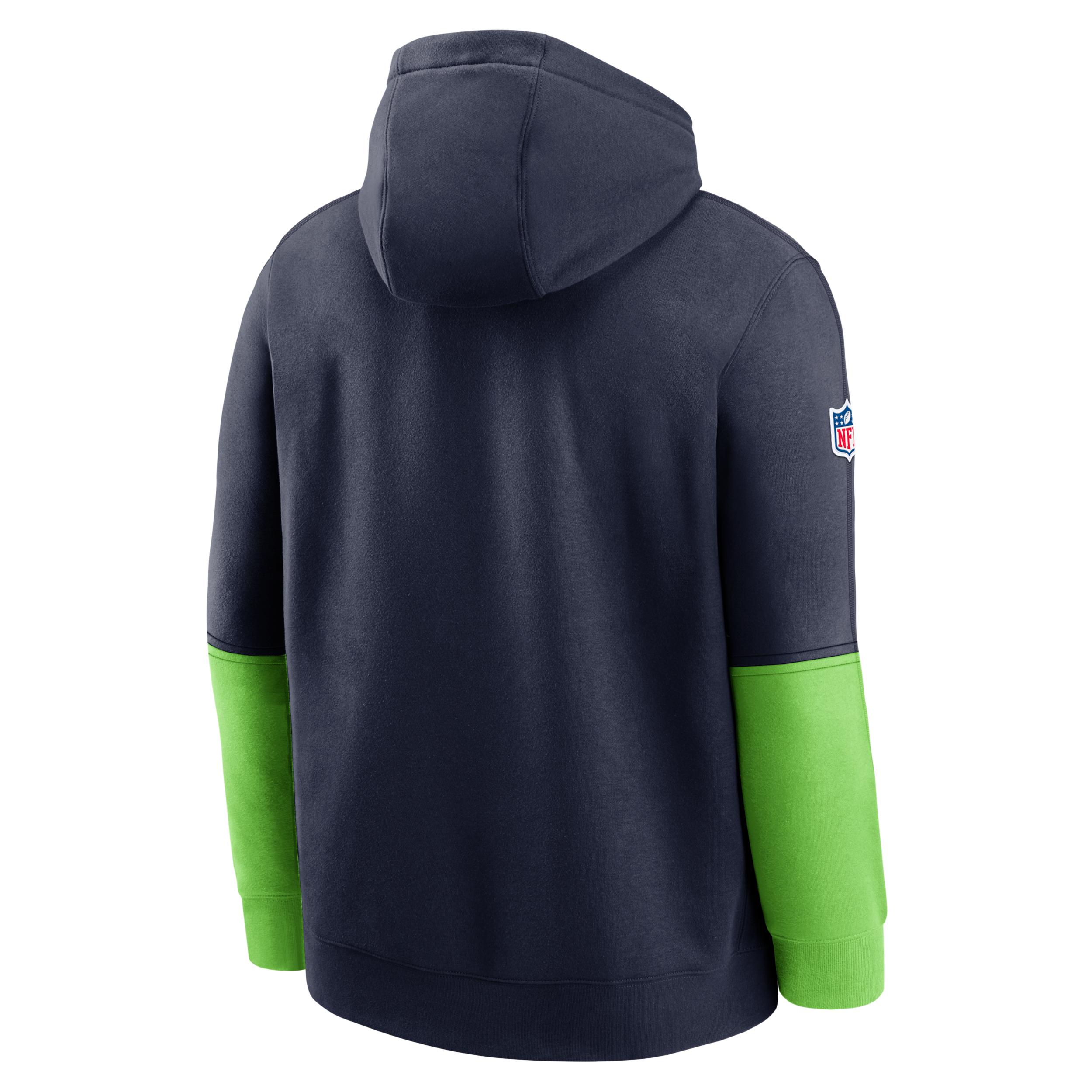Seattle Seahawks Sideline Team Issue Club Nike Mens NFL Pullover Hoodie | 02F2074K78-87G Product Image