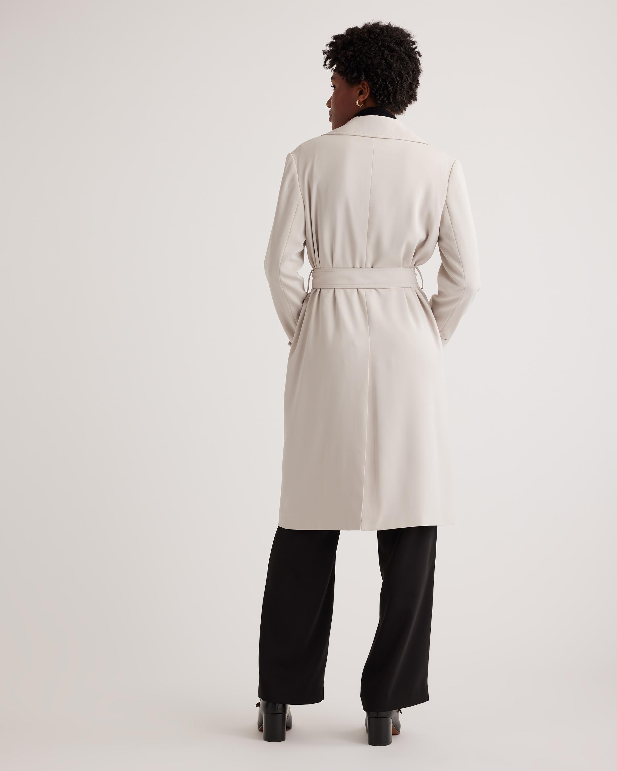Quince | Women's Stretch Crepe Trench Coat Size XL, Recycled Polyester Product Image