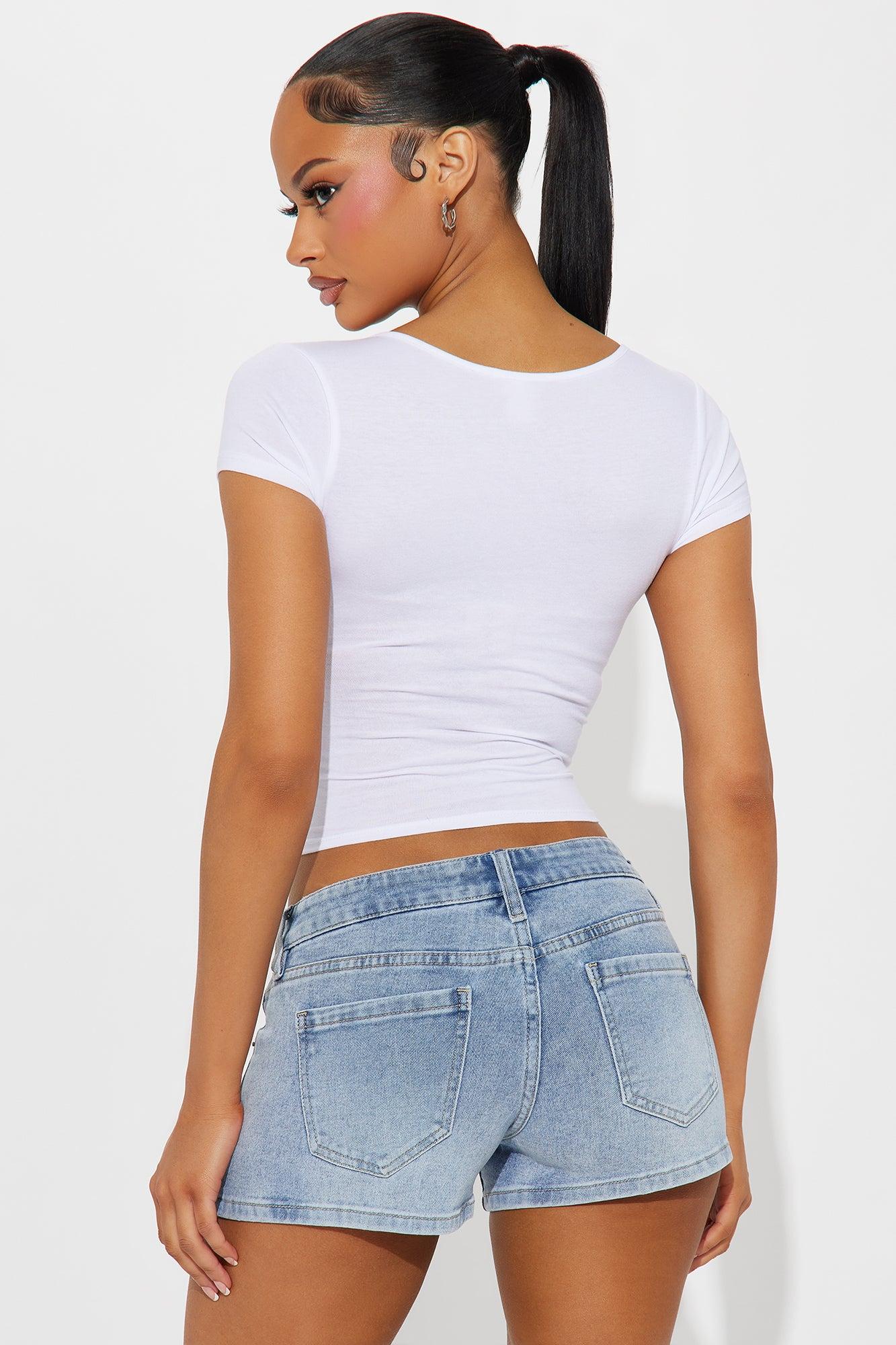 Sweet Stuff Short Sleeve Top - White Product Image