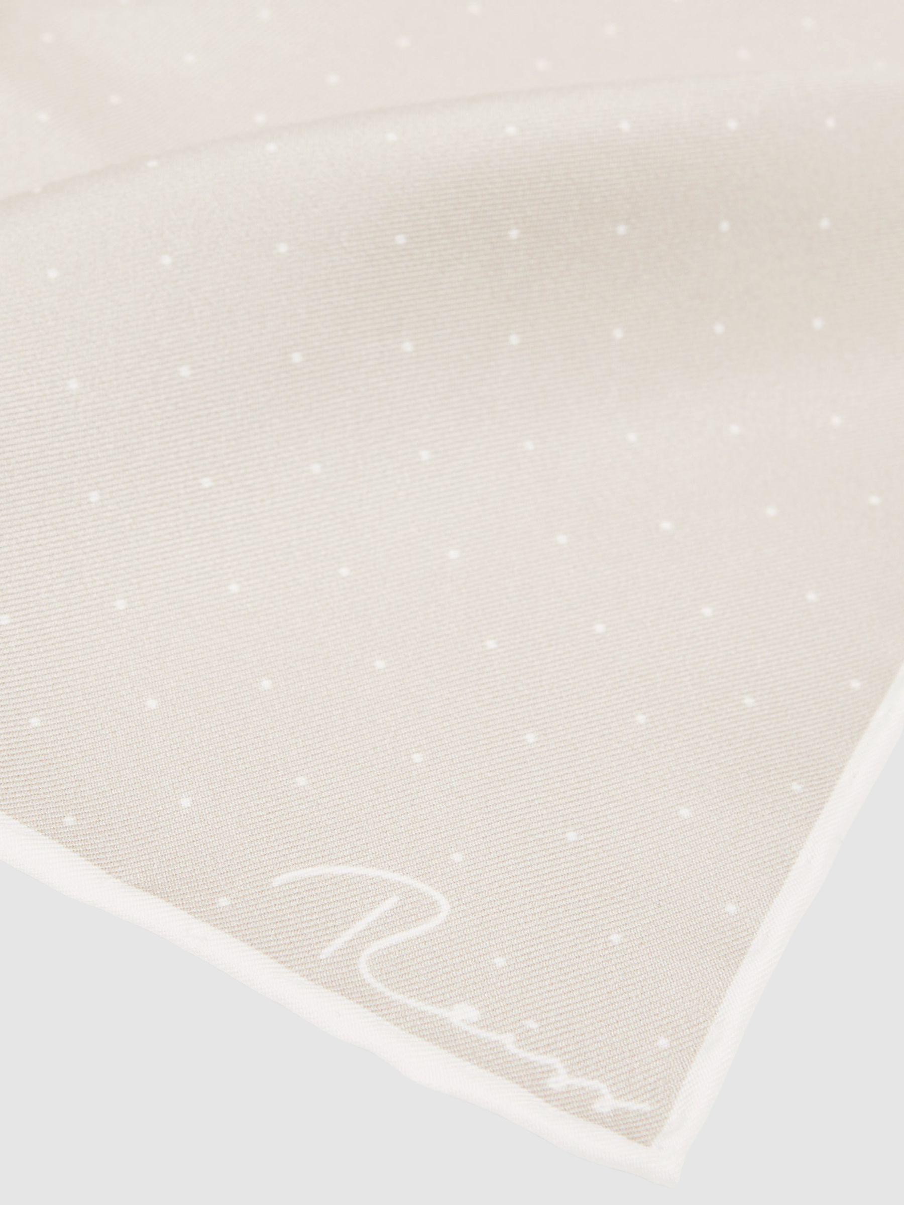 Silk Polka Dot Pocket Square in Champagne Product Image