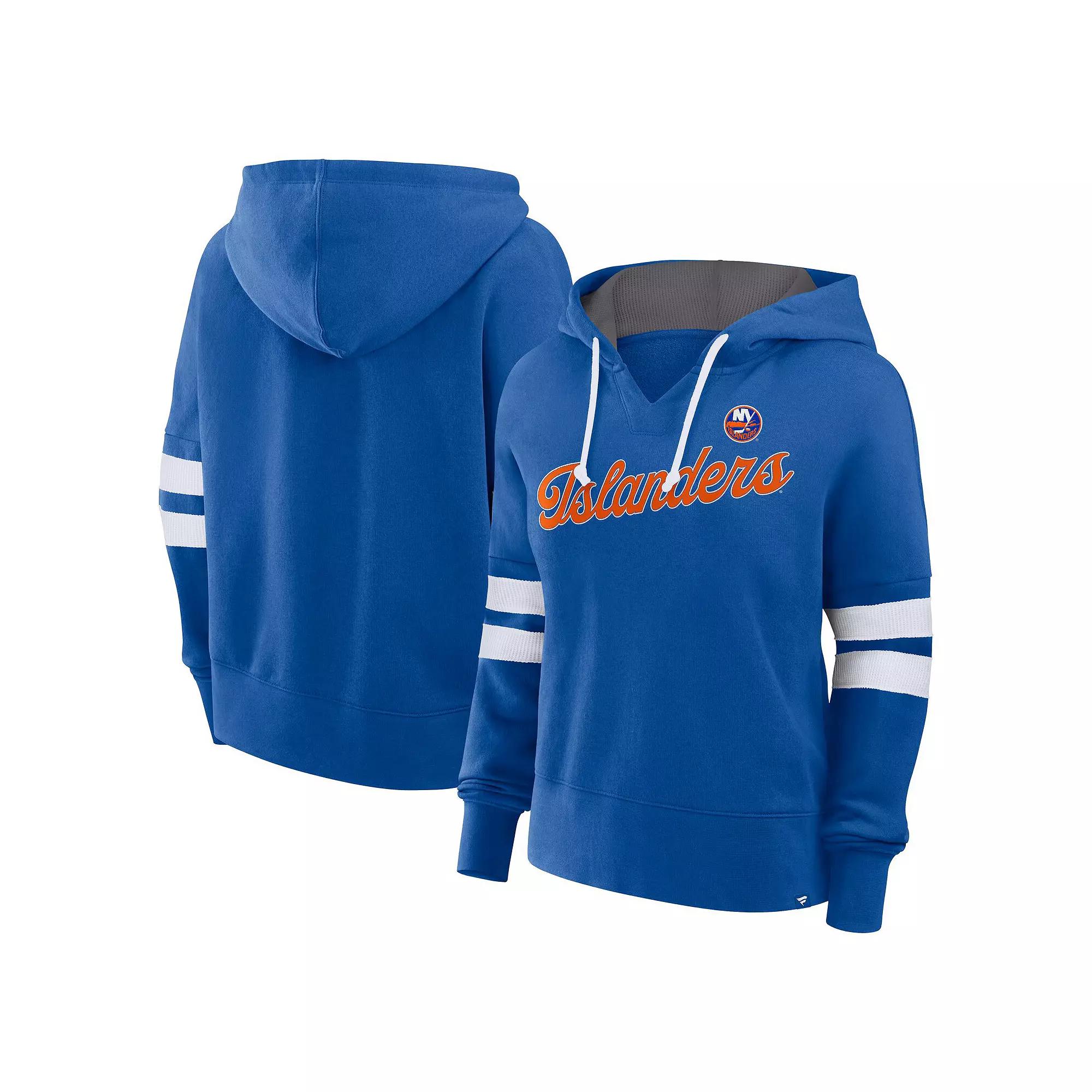 Women's Fanatics Royal New York Islanders Seize Fleece Pullover Hoodie,  Product Image