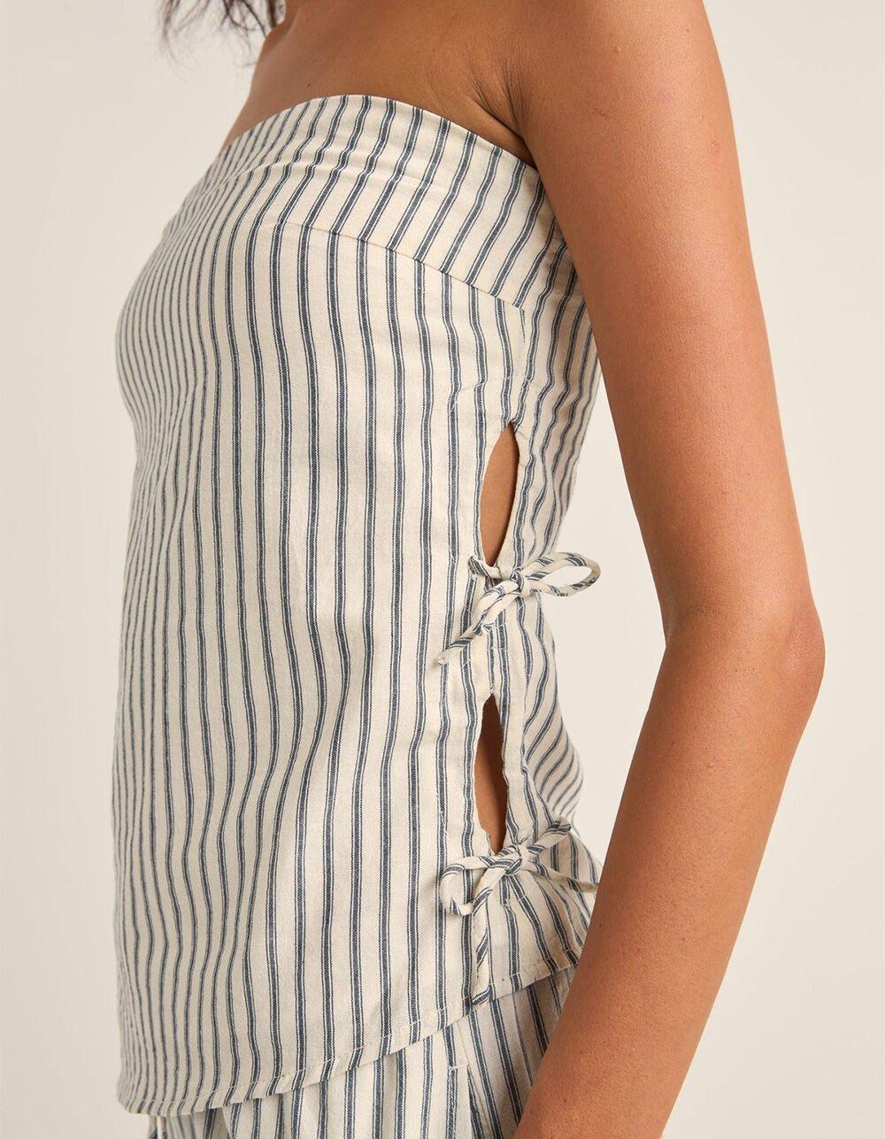 RHYTHM Frankie Womens Strapless Top - Cream Combo Product Image