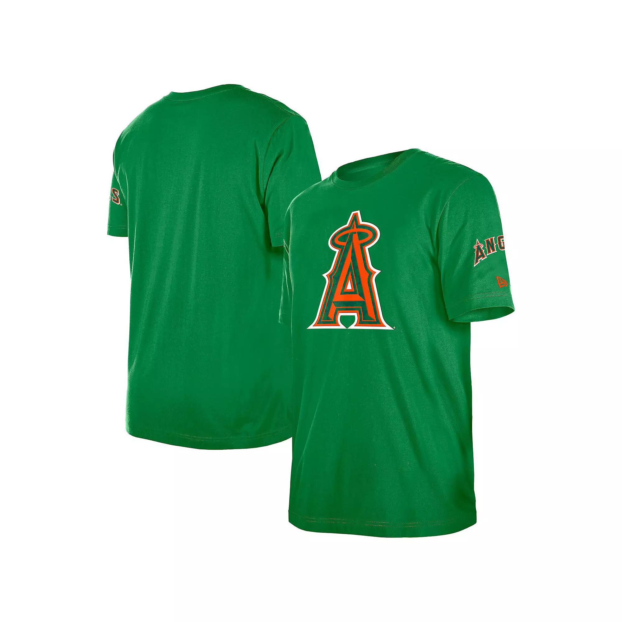Men's New Era Kelly Green Los Angeles Angels St. Patrick's Day Shamrock Fill T-Shirt,  Product Image