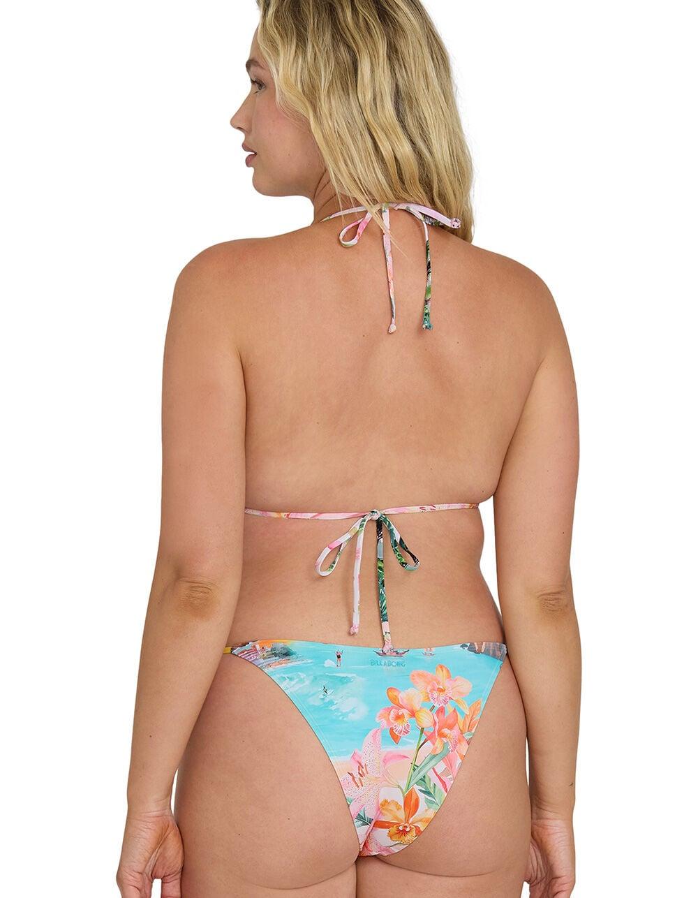 BILLABONG Paradise Sun Low Tide Tie Side Skimpy Bikini Bottoms - MULTI Product Image