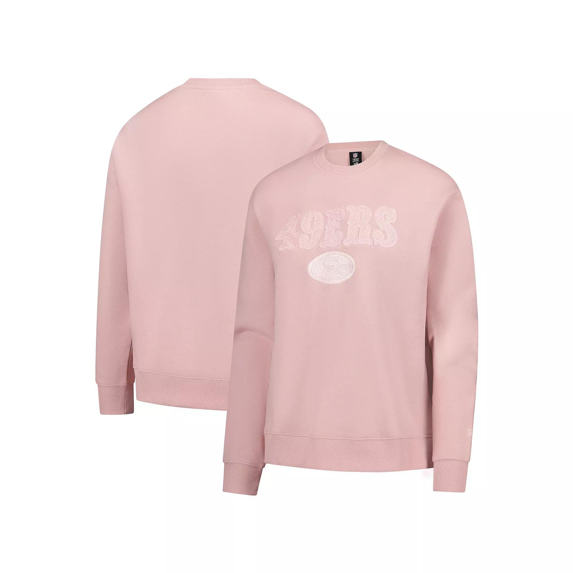 Women's New Era Pink San Francisco 49ers Cozy Pullover Sweatshirt, Size: Large Product Image