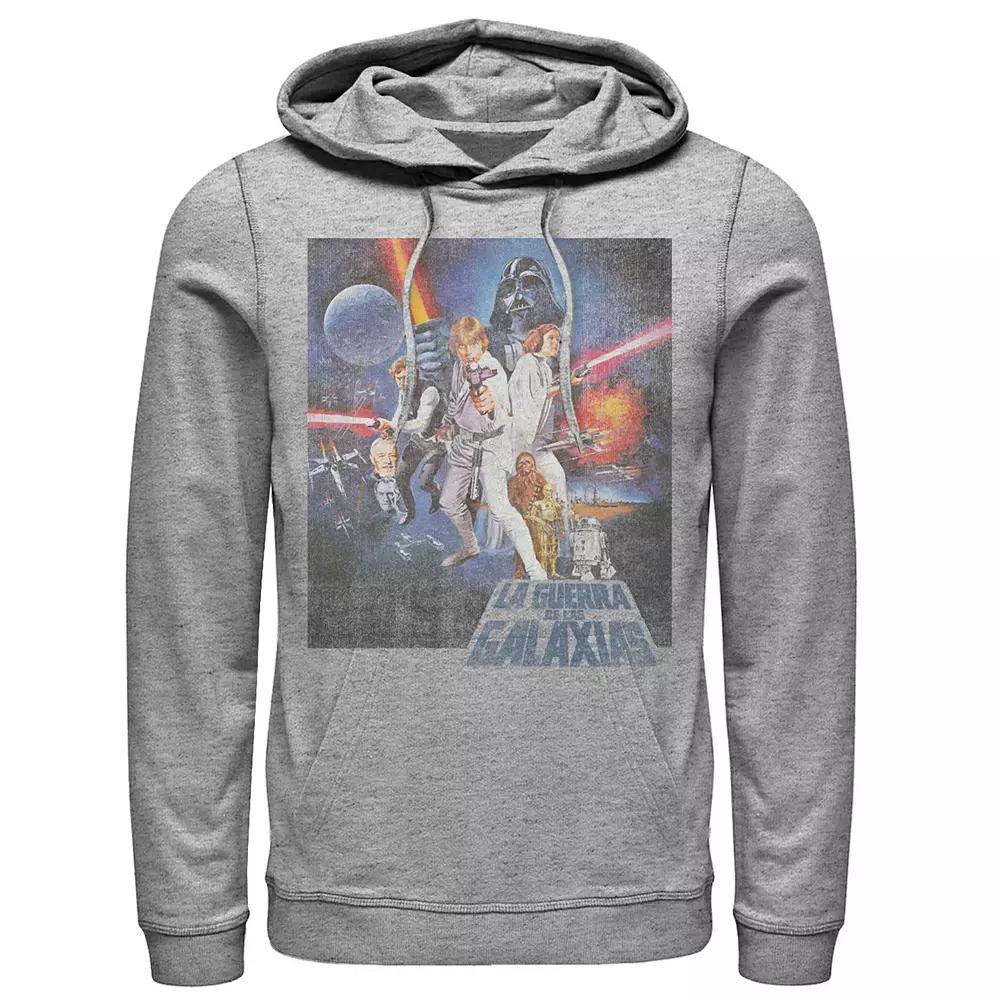 Men's Star Wars La Guerra De Las Galaxias Faded Poster Hoodie,  Product Image