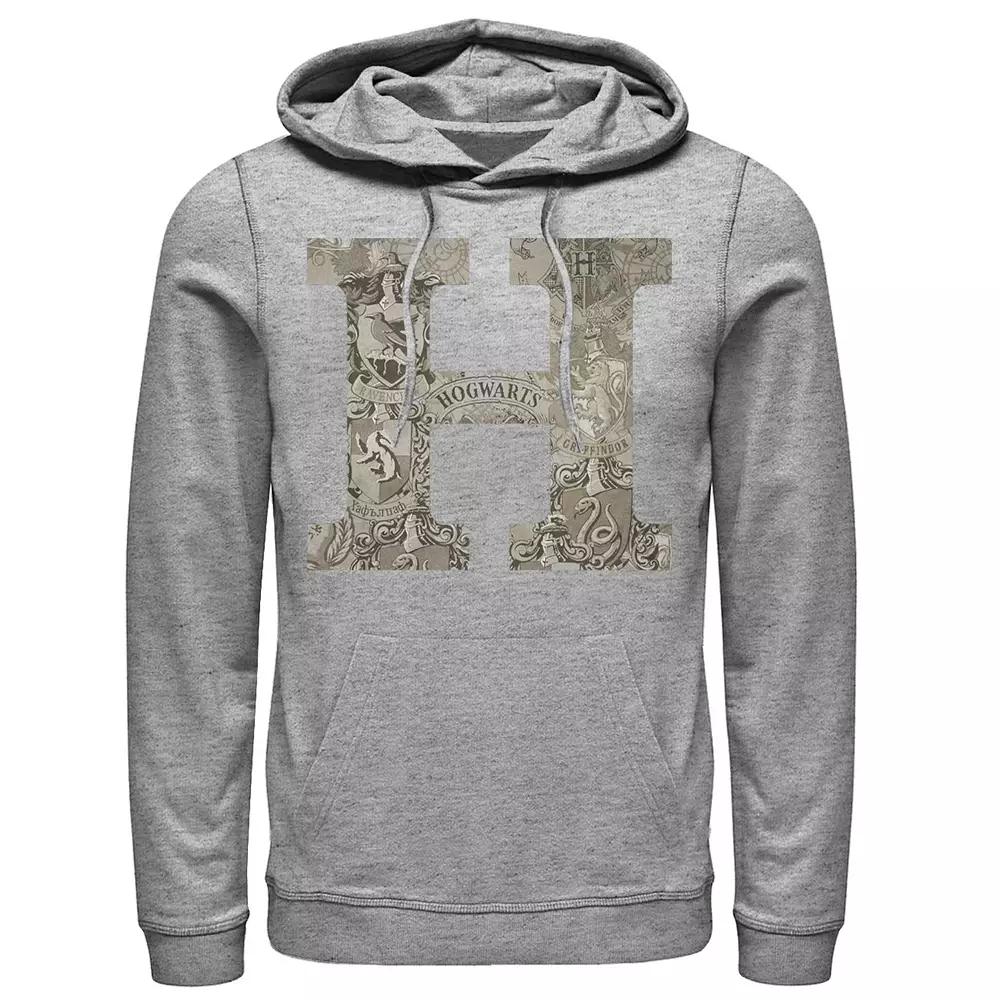 Men's Harry Potter Hogwarts Crest Pullover Hoodie, Size: XL, Athletic Grey Product Image