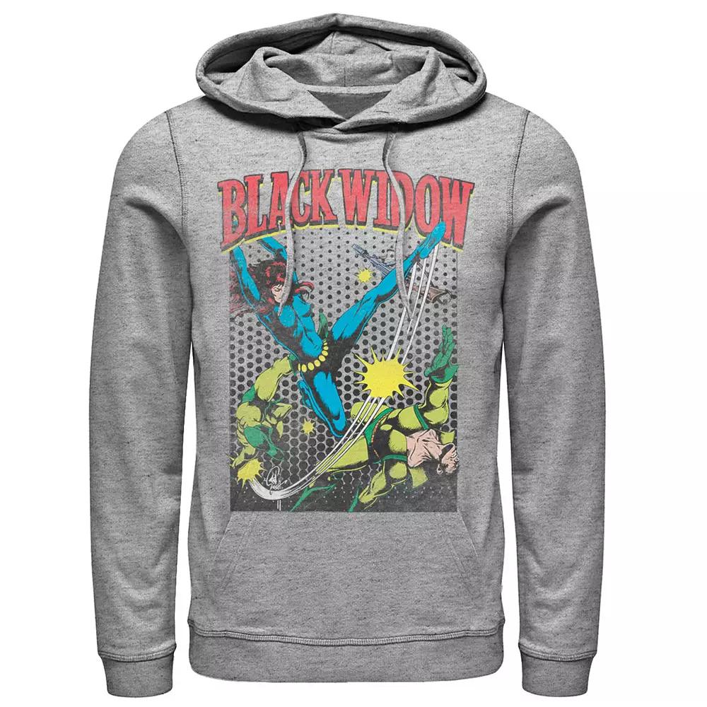 Men's Marvel Black Widow Classic Retro Comic Swing Hoodie,  Product Image