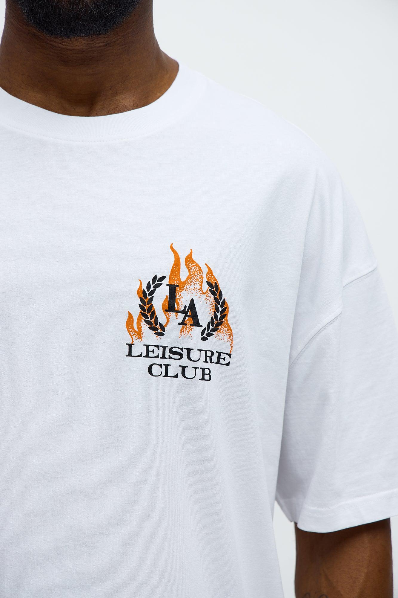 LA Leisure Club Oversized Short Sleeve Tee - White Male Product Image