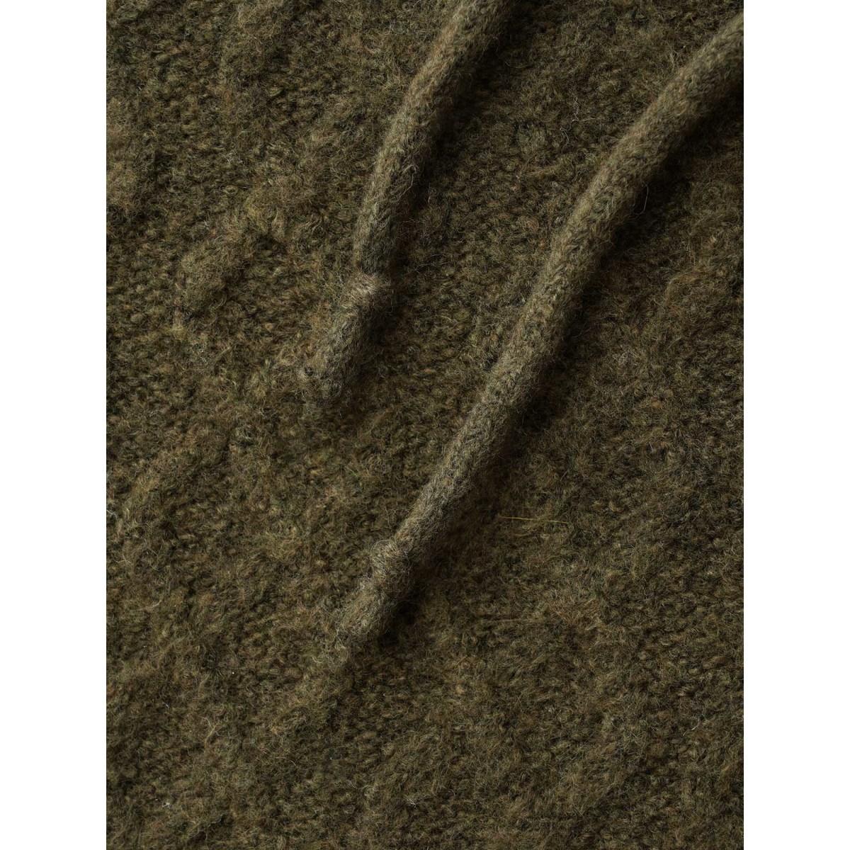 Plus Size Airy Cozy Hooded Pullover ArmyGreen Women Casual Loose Long Sleeve Hooded Everyday Pullovers BloomChic 10/M Product Image