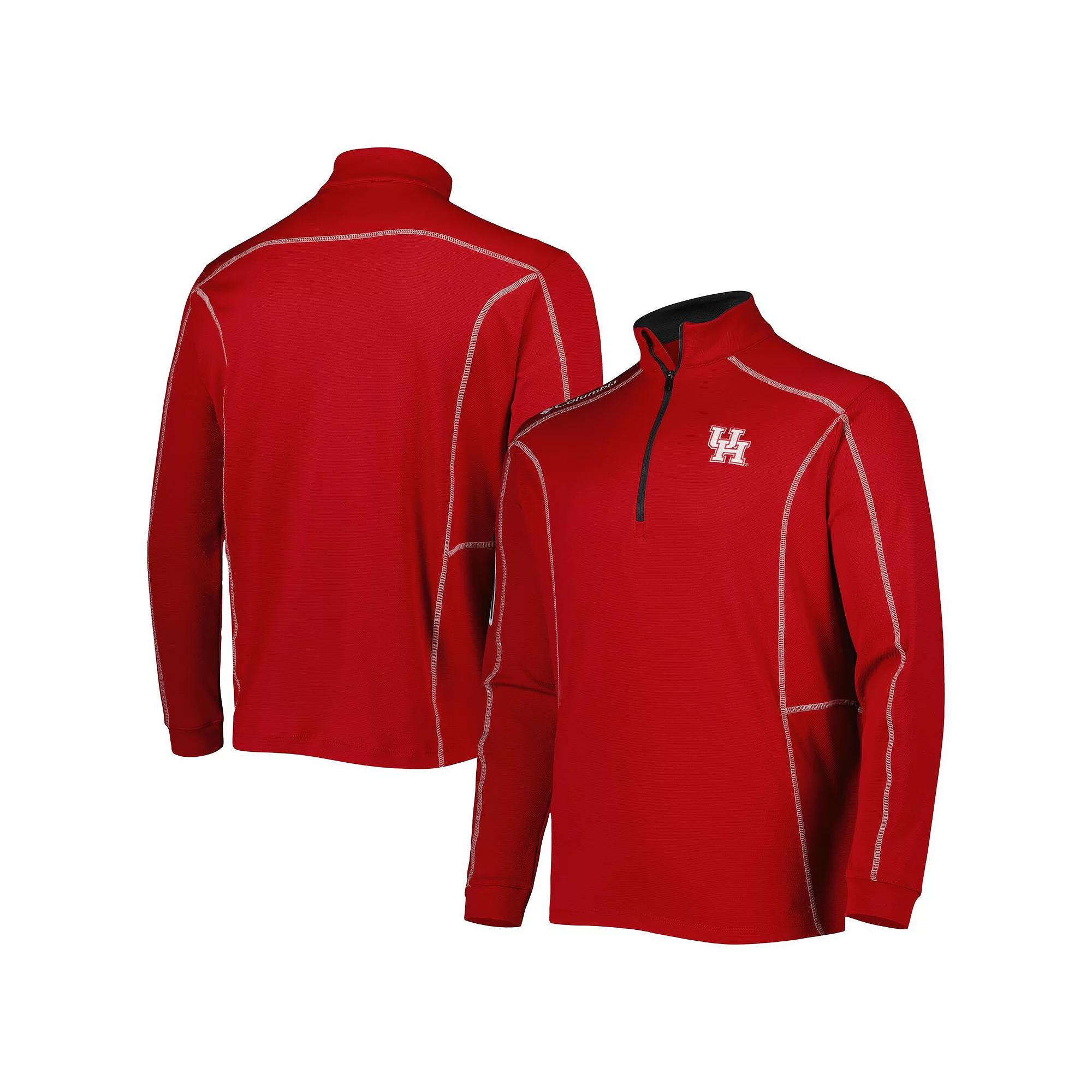 Men's Columbia Golf Red Houston Cougars Shotgun Quarter-Zip Pullover Jacket, Size: 2XL, Hou Red Product Image