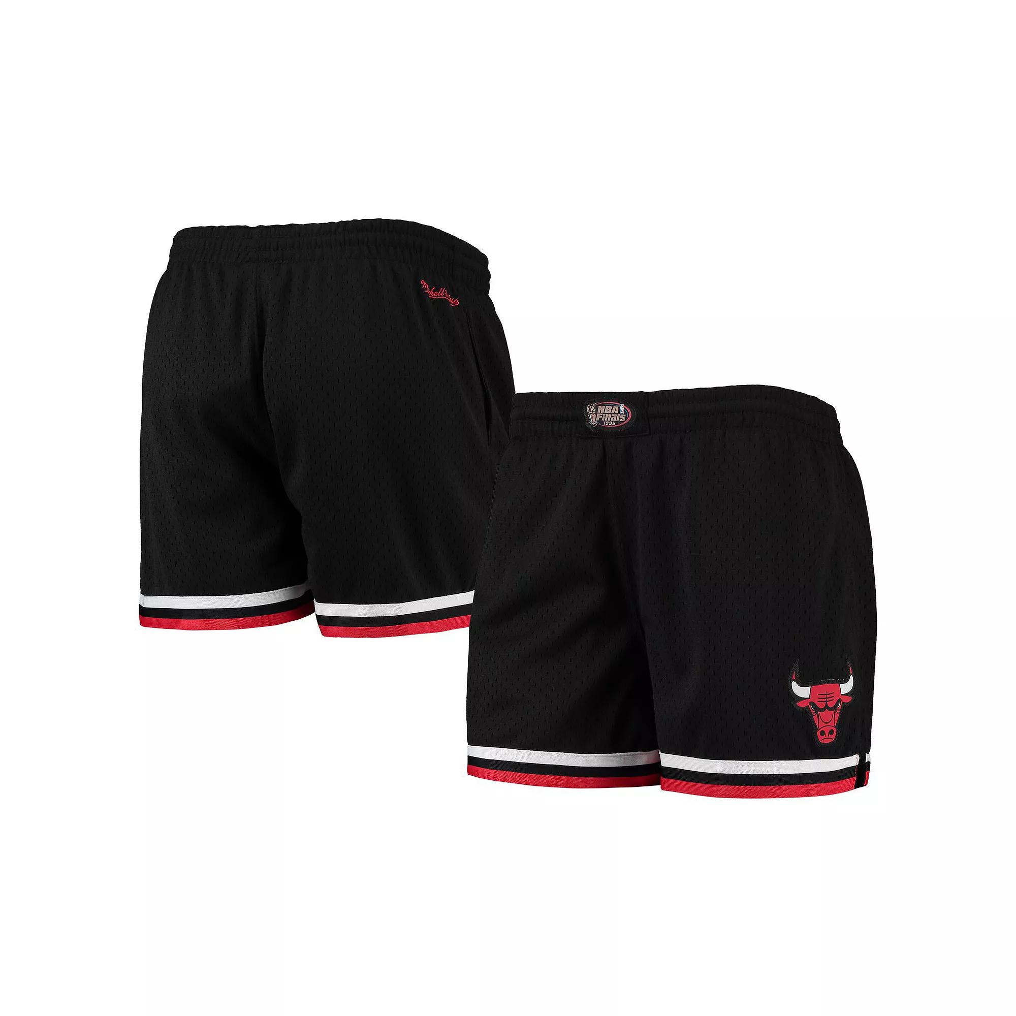 Womens Mitchell & Ness Chicago Bulls Hardwood Classics 1996 NBA Finals Jump Shot Shorts Product Image