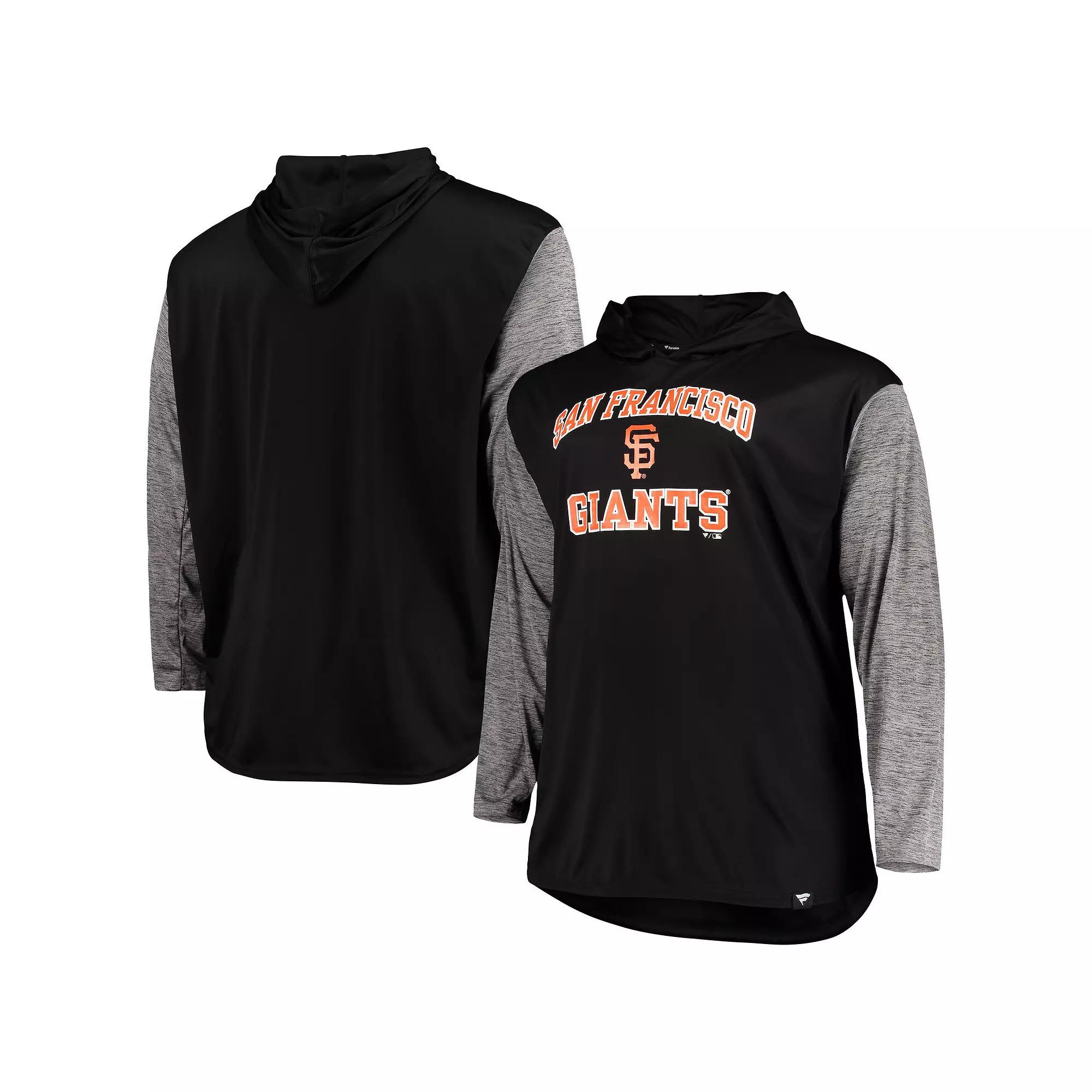 Men's Black/Heathered Black San Francisco Giants Big & Tall Wordmark Club Pullover Hoodie, Size: 4XB Product Image