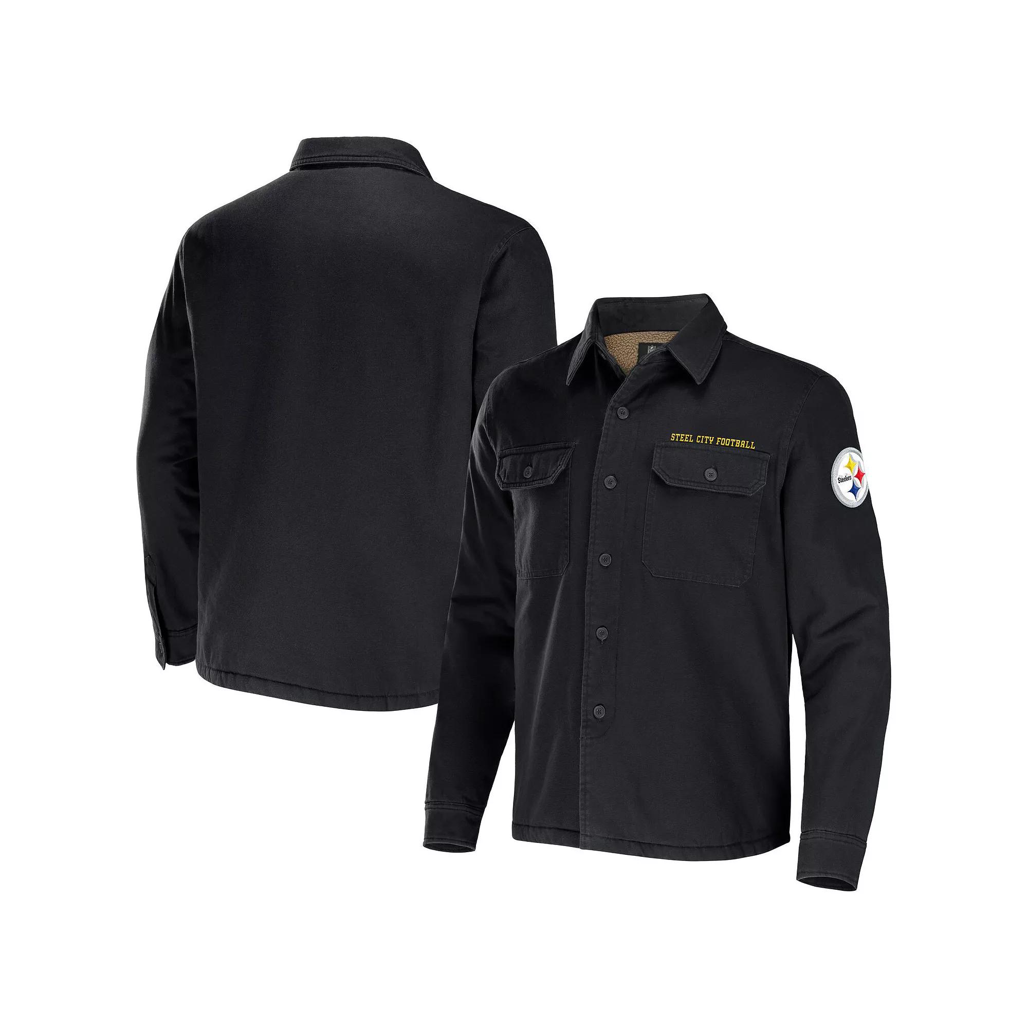 Men's NFL x Darius Rucker Collection by Fanatics Navy New England Patriots Canvas Button-Up Shirt Jacket,  Product Image