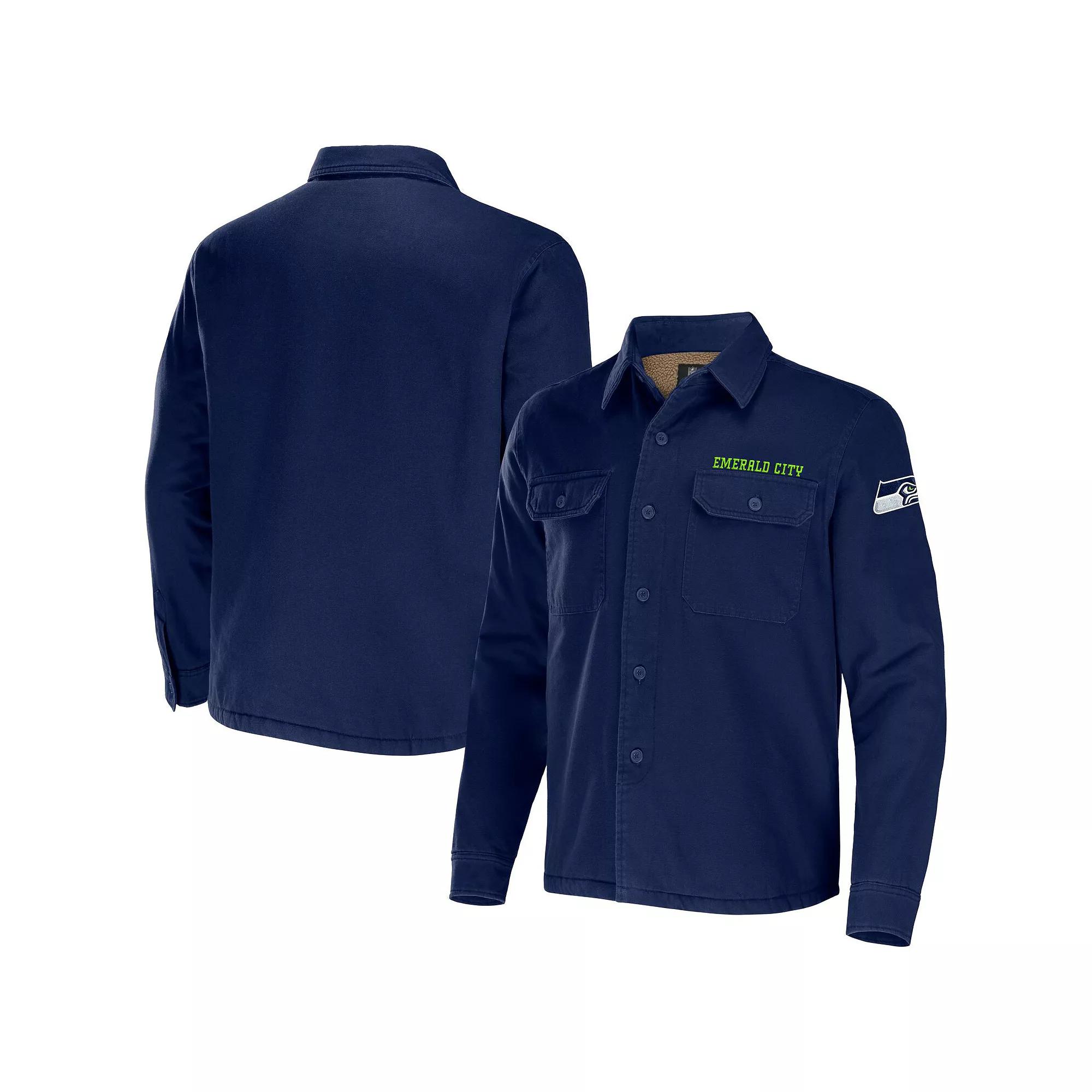 Men's NFL x Darius Rucker Collection by Fanatics Pewter Tampa Bay Buccaneers Canvas Button-Up Shirt Jacket,  Product Image