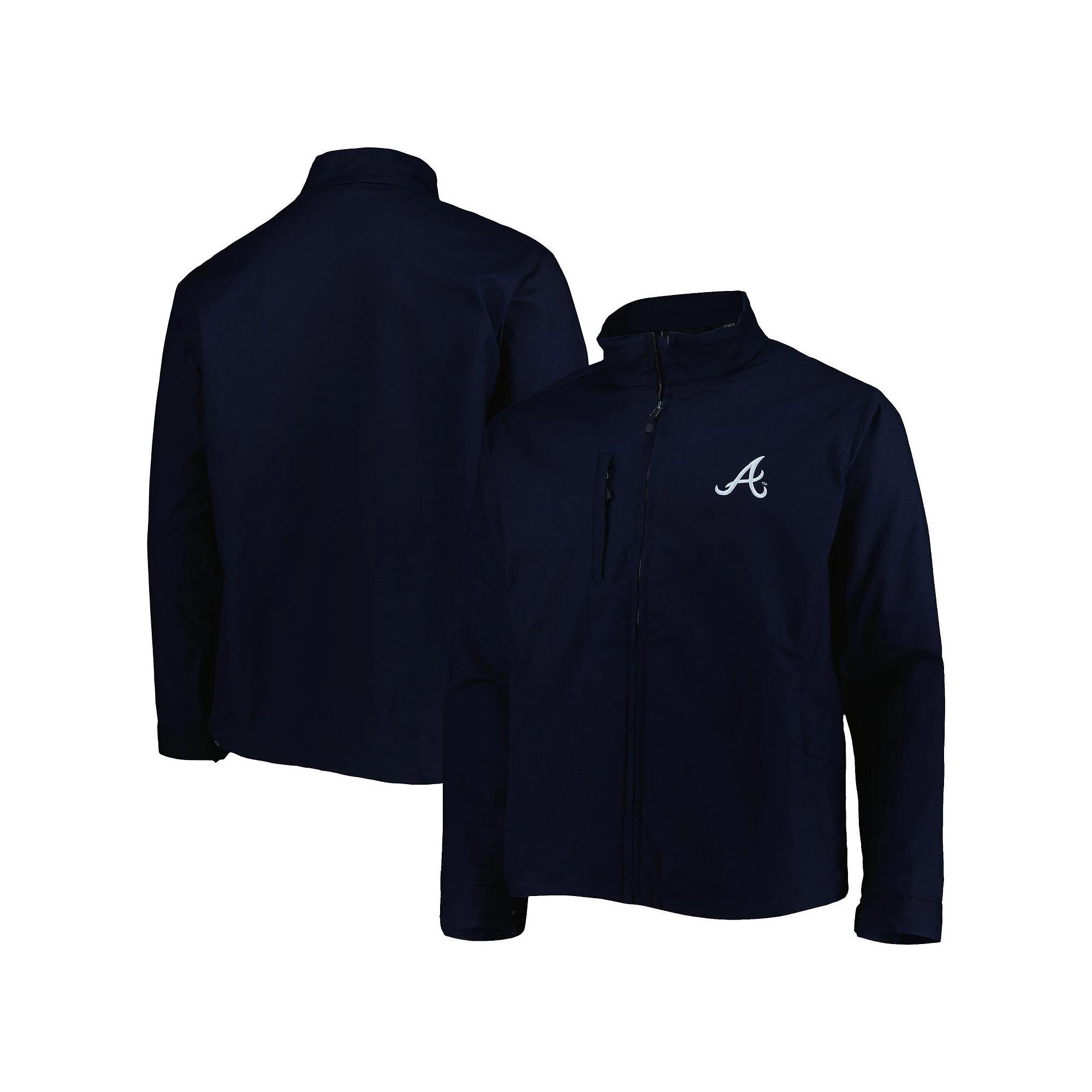 Men's Dunbrooke Navy Atlanta Braves Journey Tri-Blend Full-Zip Jacket,  Product Image