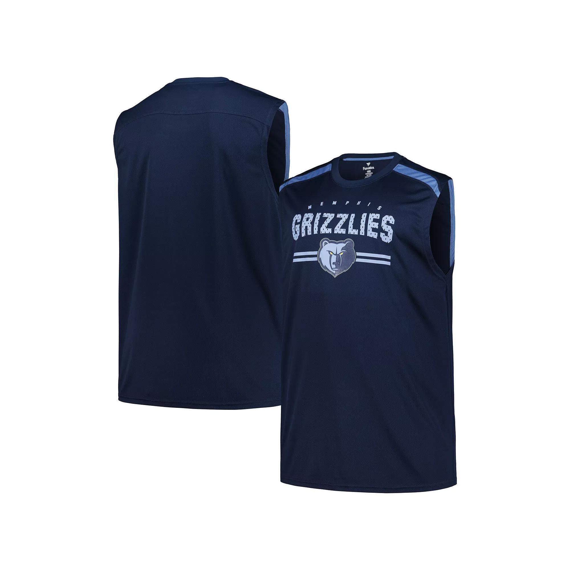 Men's Fanatics Navy Memphis Grizzlies Big & Tall Birdseye Muscle Tank Top, Size: 5XB, Grz Blue Product Image