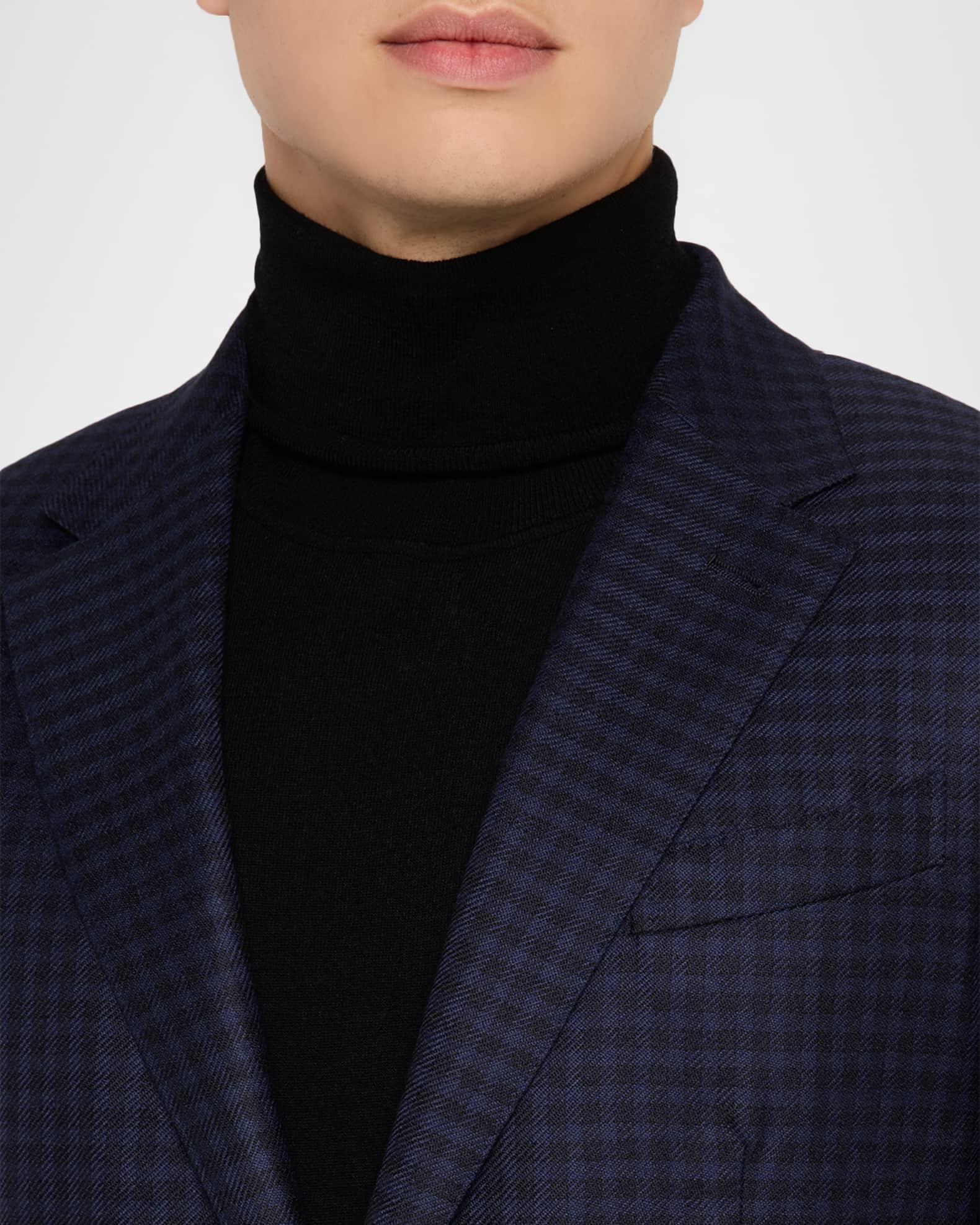 Men's Cashmere and Silk Tonal Check Sport Coat Product Image