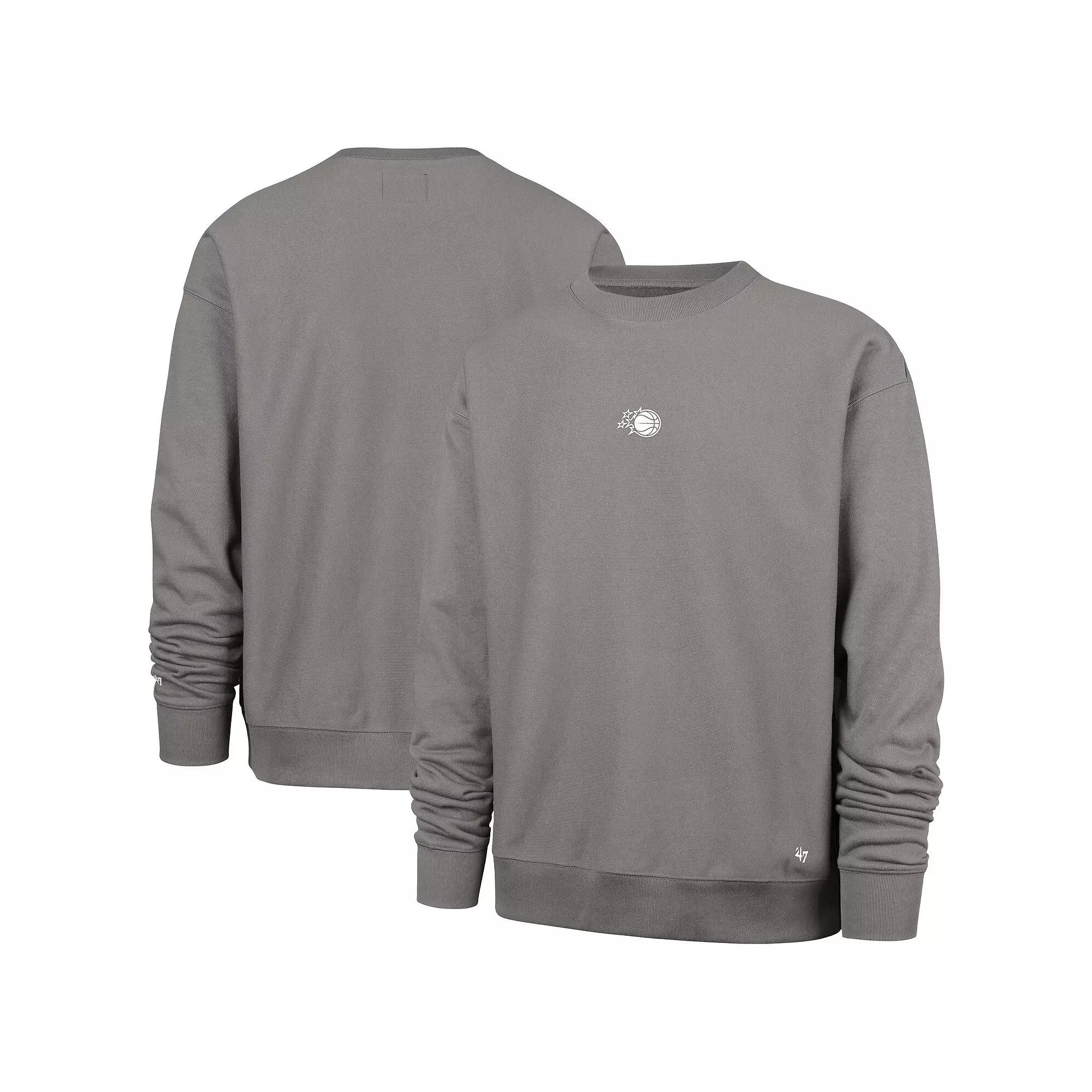 Men's '47 Gray Orlando Magic Offside Foundation Crew Neck Sweatshirt,  Product Image