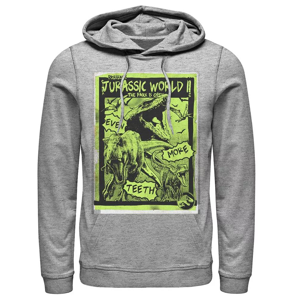 Men's Jurassic World Two T-Rex Neon Green Poster Hoodie,  Product Image