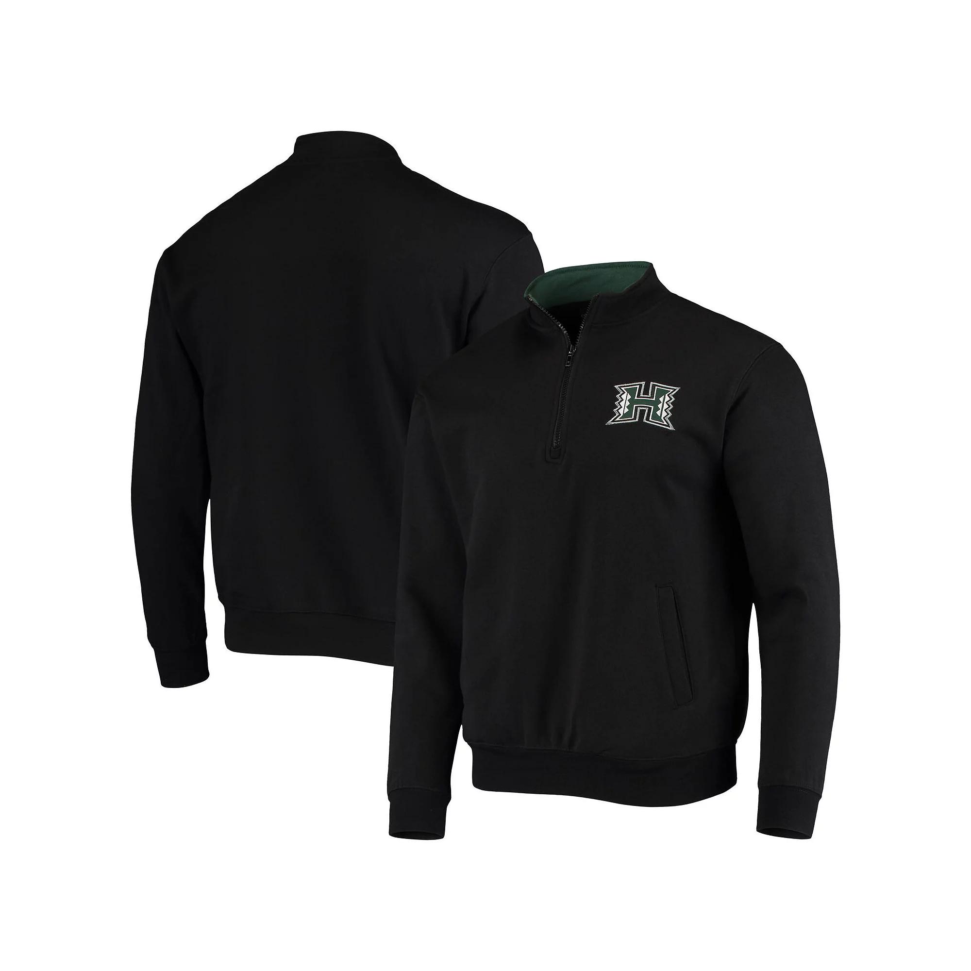 Men's Colosseum Black Hawaii Warriors Tortugas Logo Quarter-Zip Jacket, Size: XL, Hwi Black Product Image