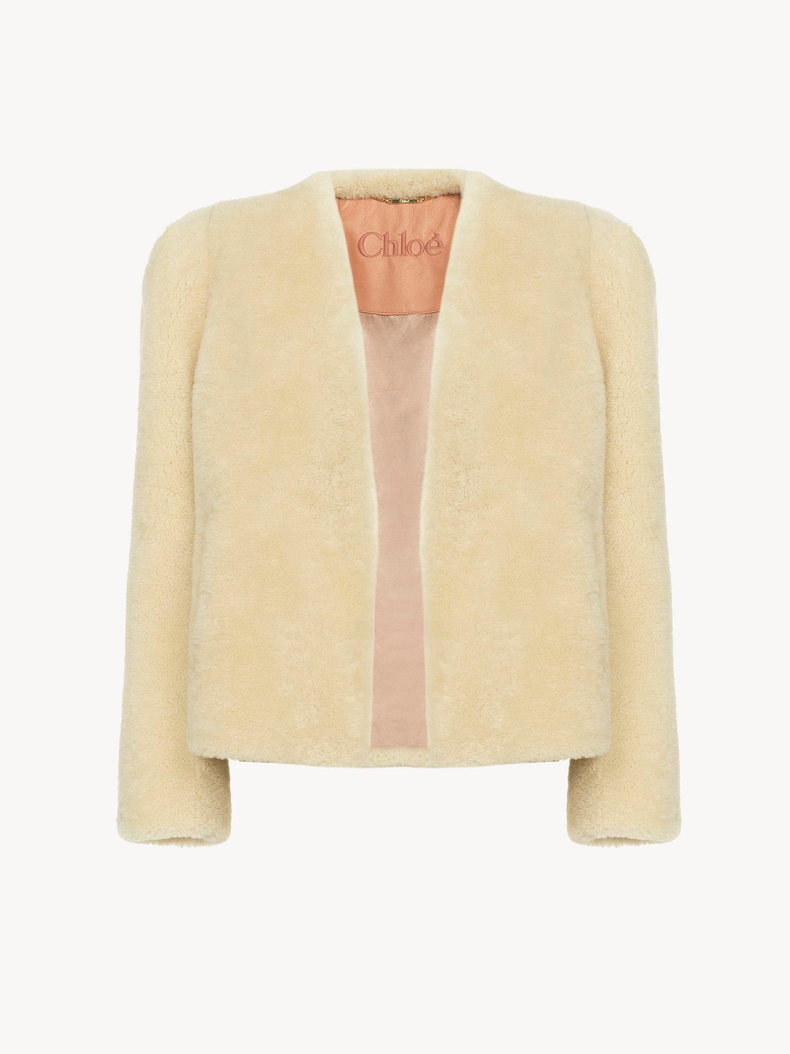 Boxy jacket in shearling Product Image