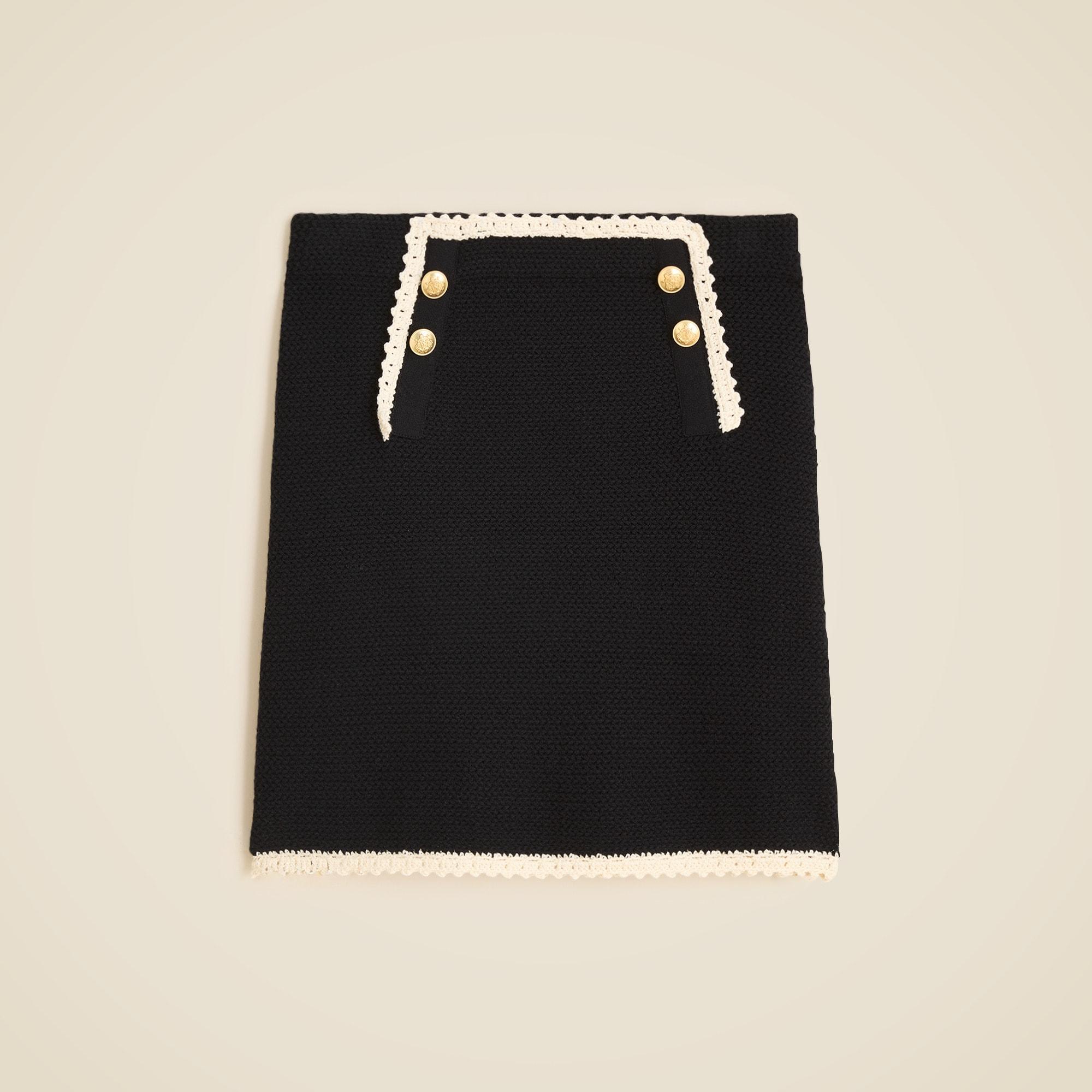 Crochet mini skirt with contrast trim Product Image