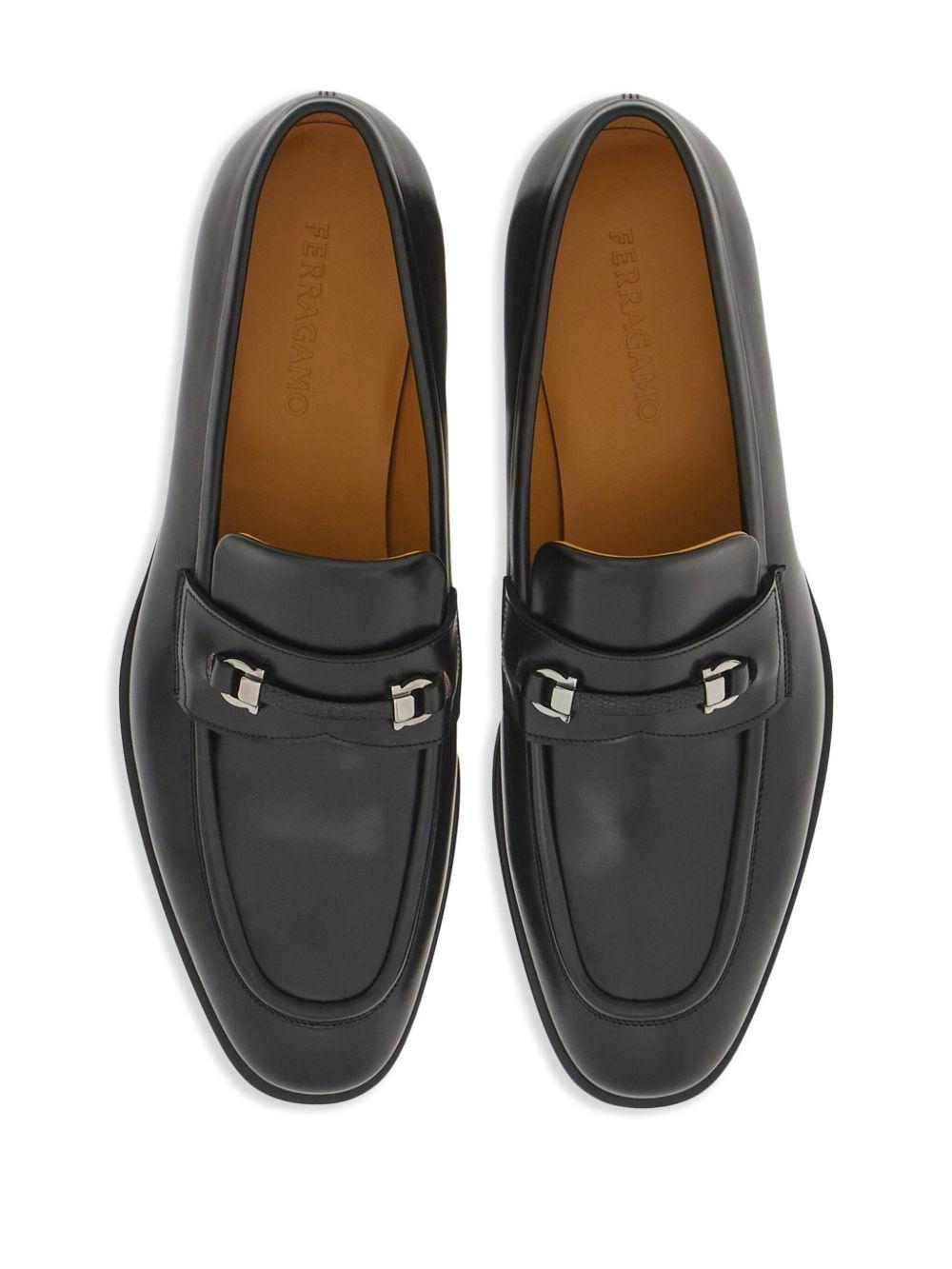 Gancini-details leather loafers Product Image