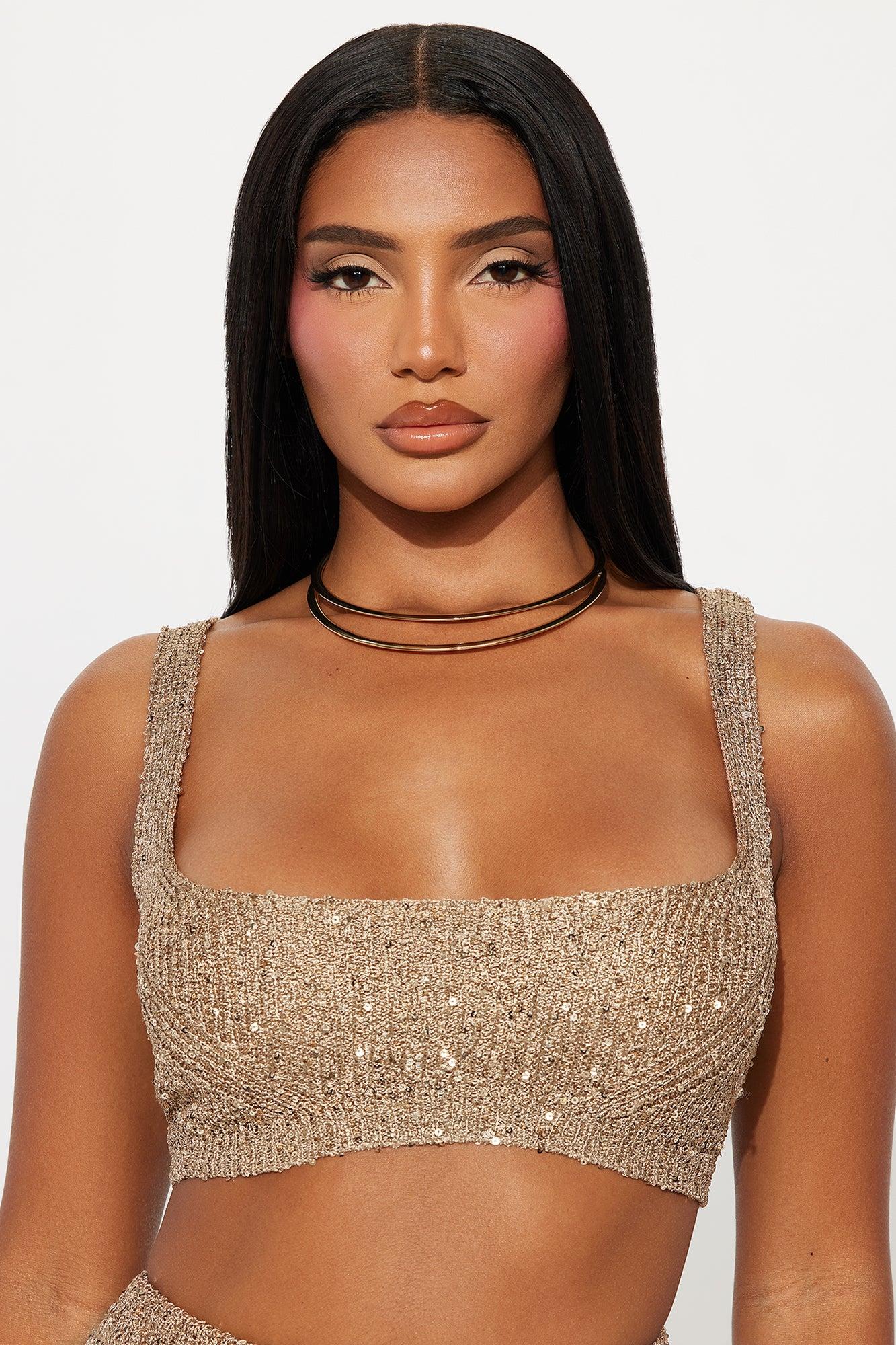 Keep It Up Layered Choker - Gold Female Product Image