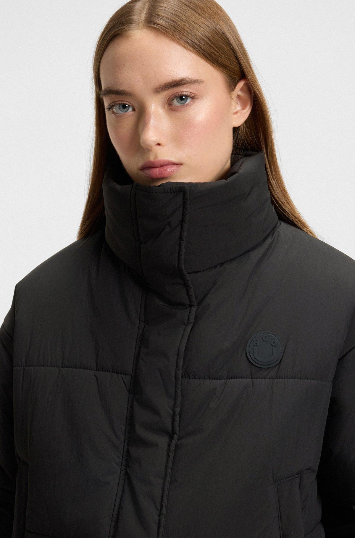 HUGO - Relaxed-fit padded jacket with water-repellent outer - Black Product Image