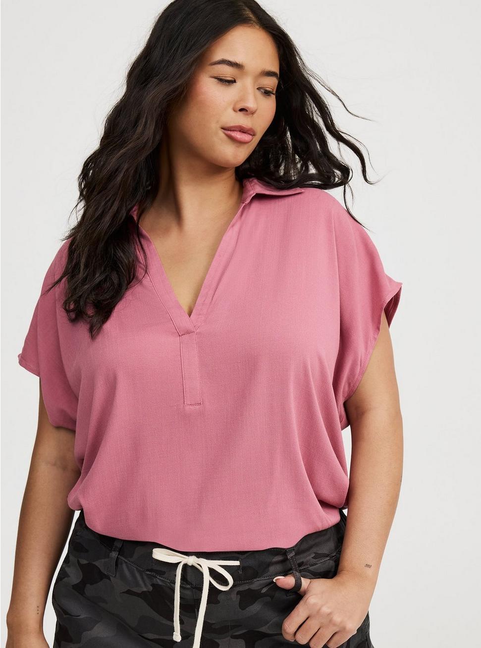 Collared Dolman Popover Top Product Image
