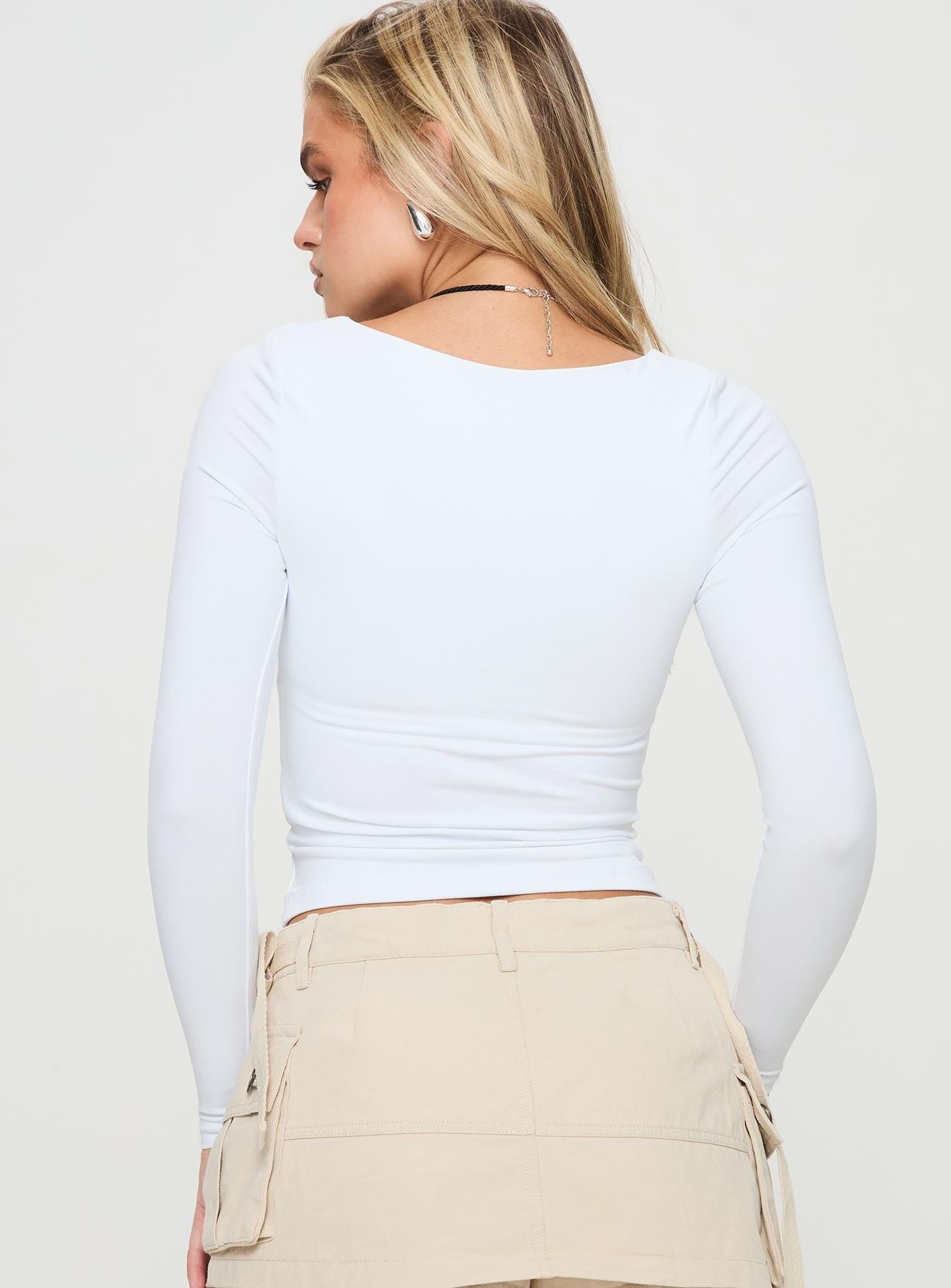 Selenie Long Sleeve Top Ice Product Image