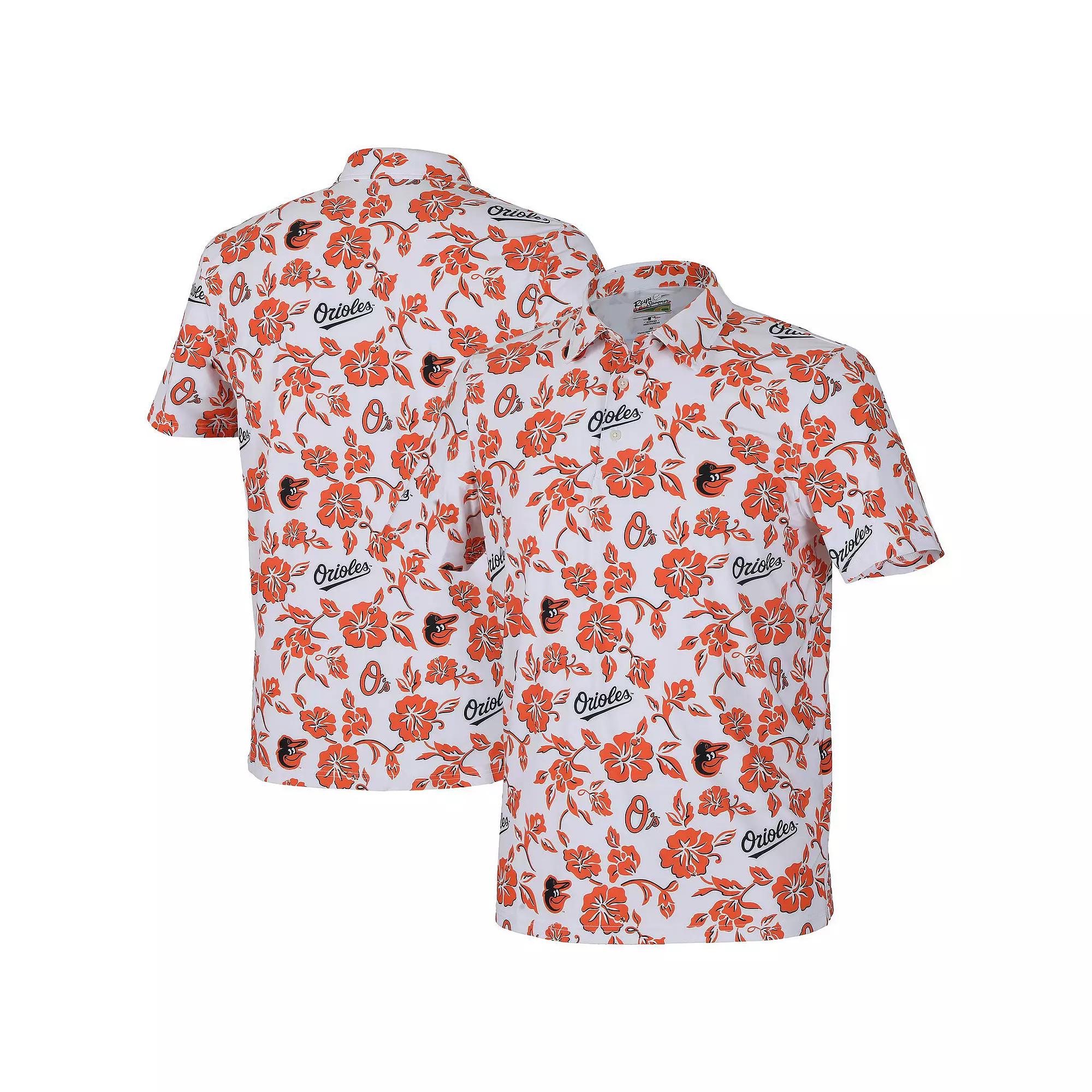 Men's Reyn Spooner  White Baltimore Orioles Pua Performance Polo, Size: Large Product Image