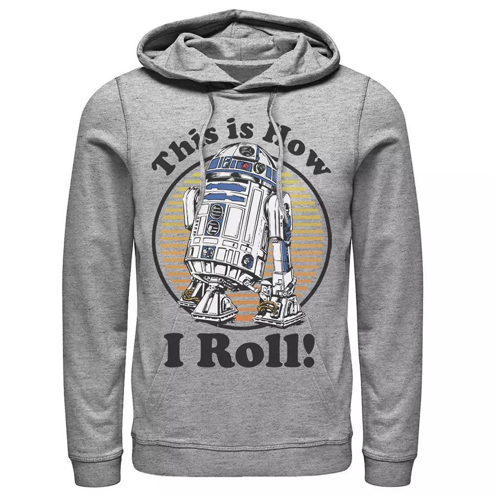Men's Star Wars R2-D2 This is How I Roll! Hoodie, Size: XL, Athletic Grey Product Image