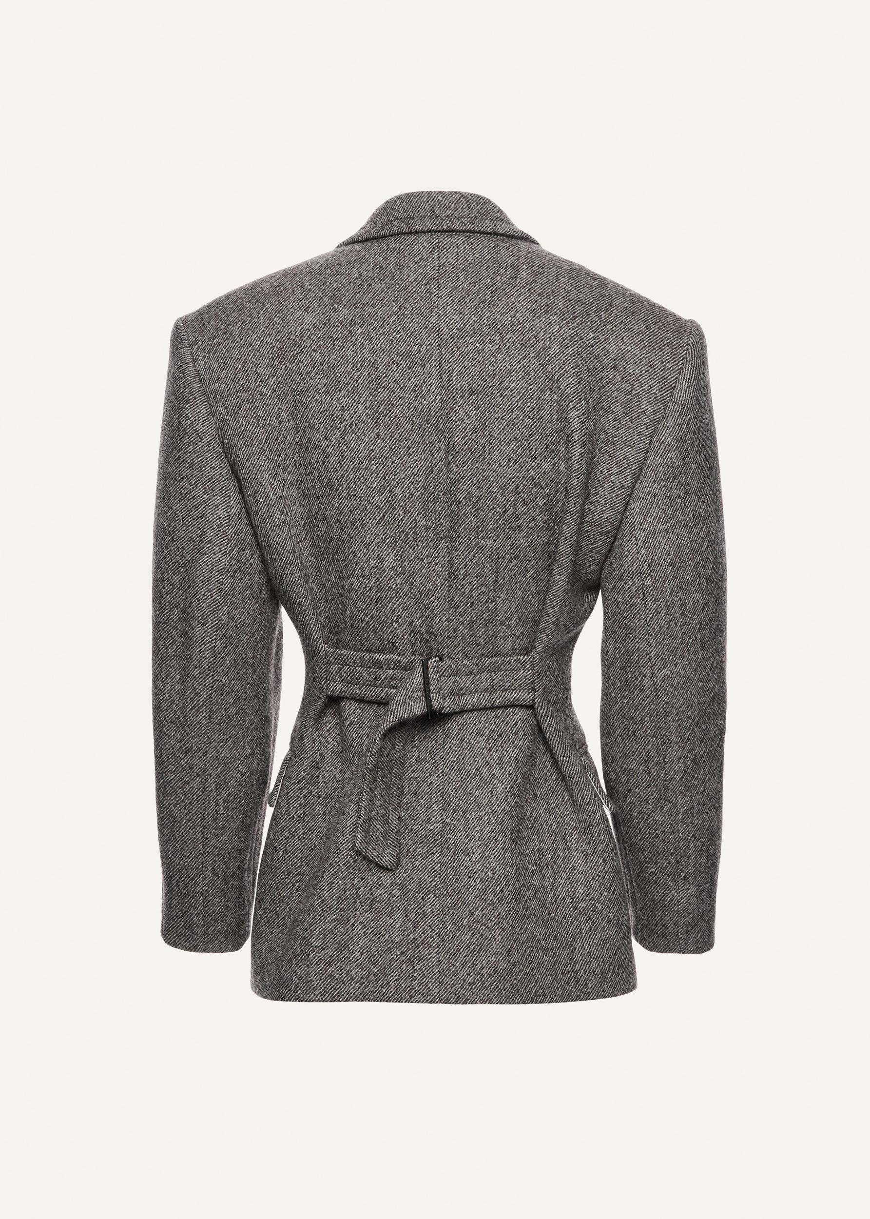 Hourglass herringbone blazer in grey Product Image