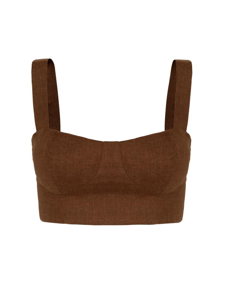 Luna Mini Skirt - Brown Product Image