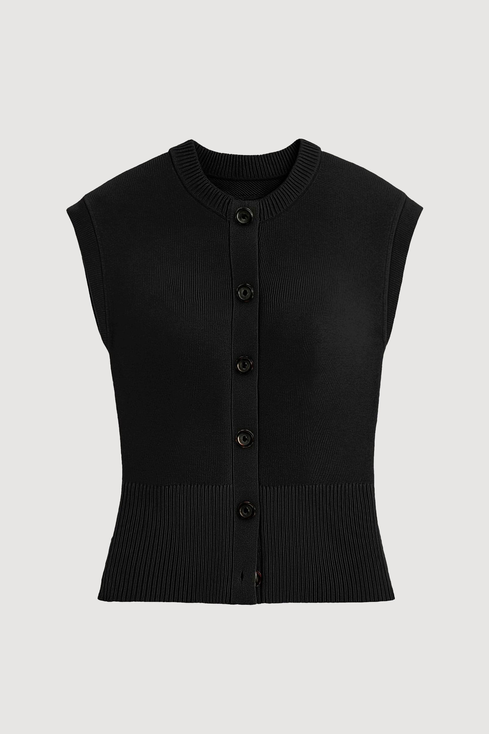 Solea Button Knit Vest Product Image