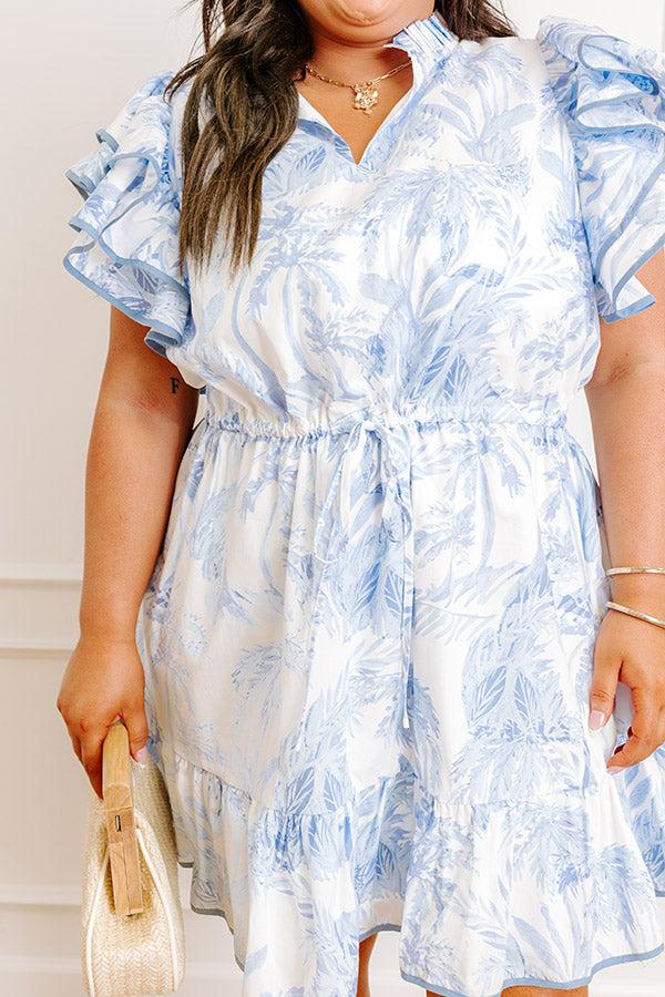 Under The Palm Trees Mini Dress Curves Product Image